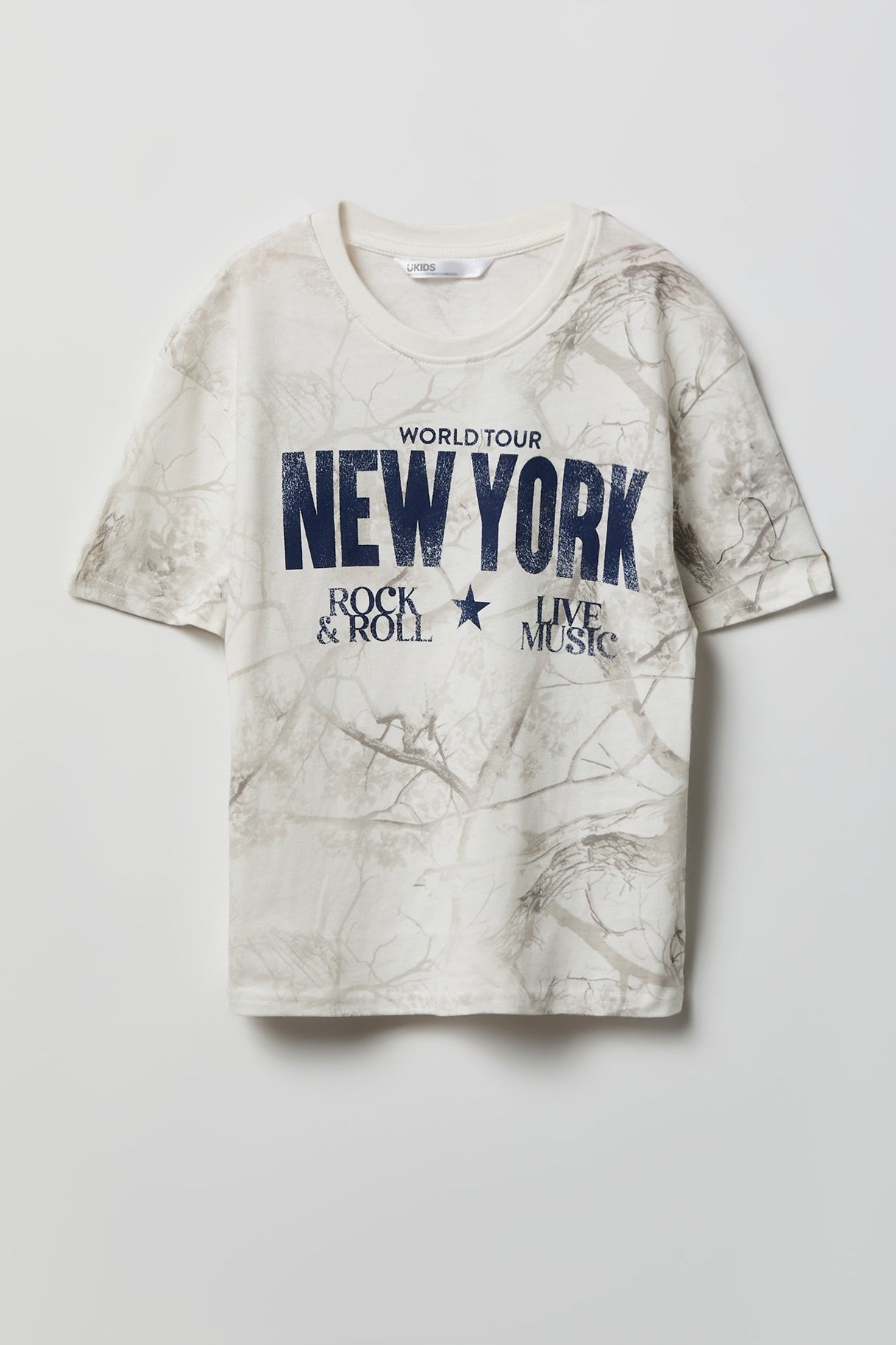 Girls New York Graphic Camo T-Shirt