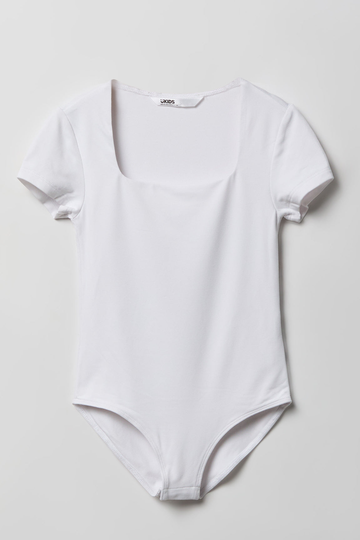 Girls Contour Square Neckline Bodysuit