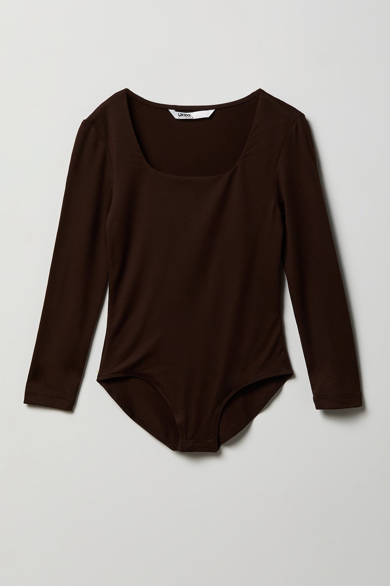 Girls Contour Square Neck Long Sleeve Bodysuit.