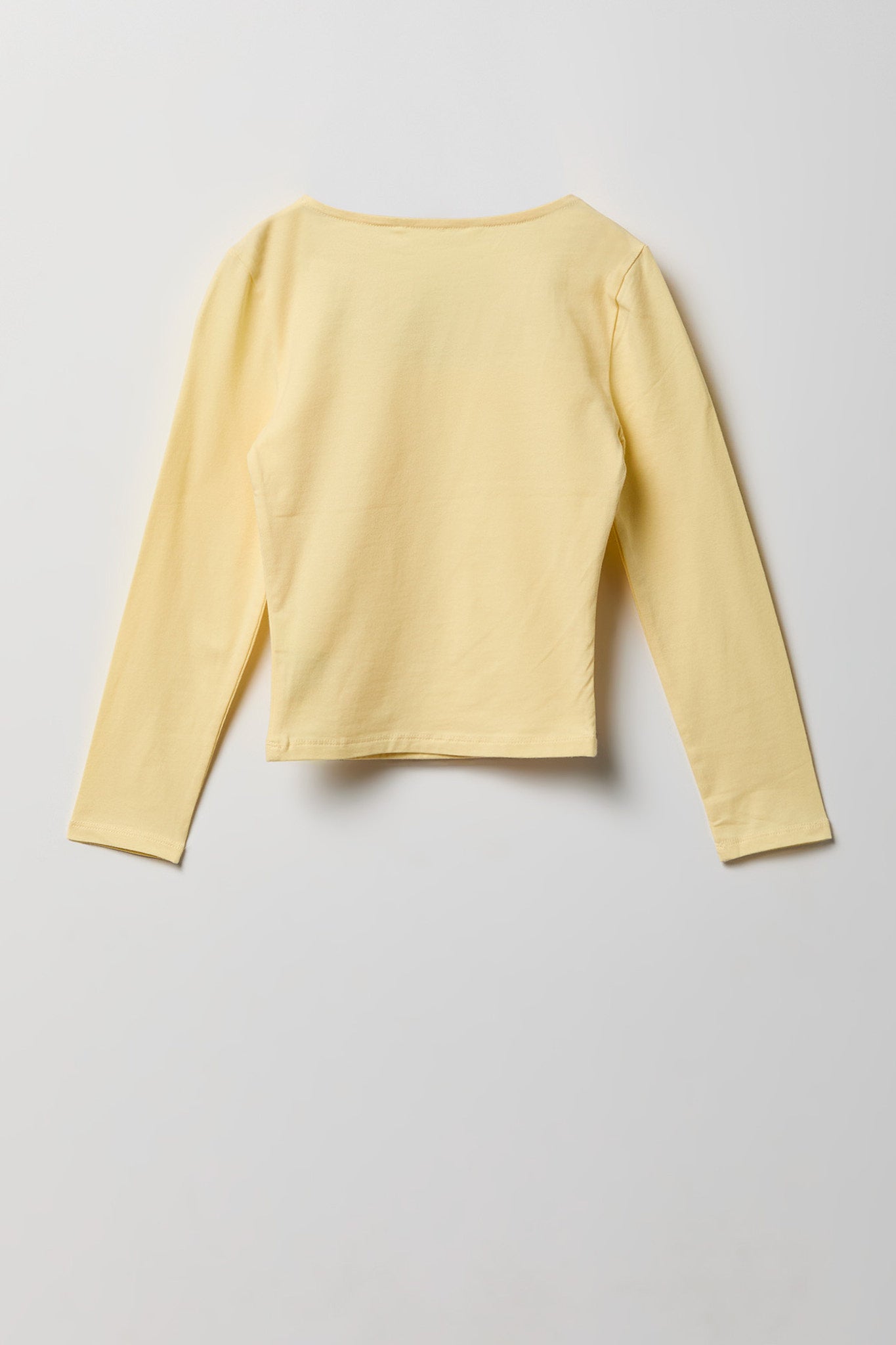 Girls Soft Contour Square Neck Long Sleeve Top
