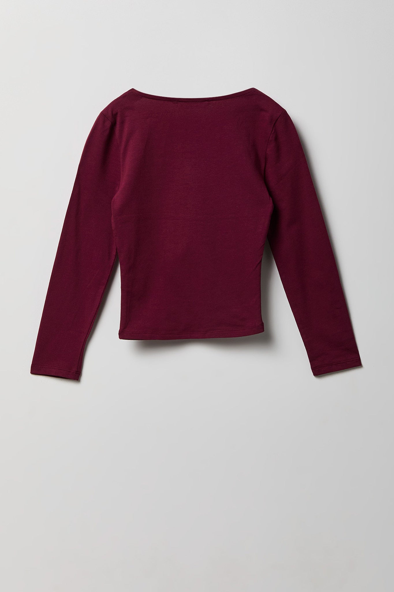 Girls Soft Contour Square Neck Long Sleeve Top