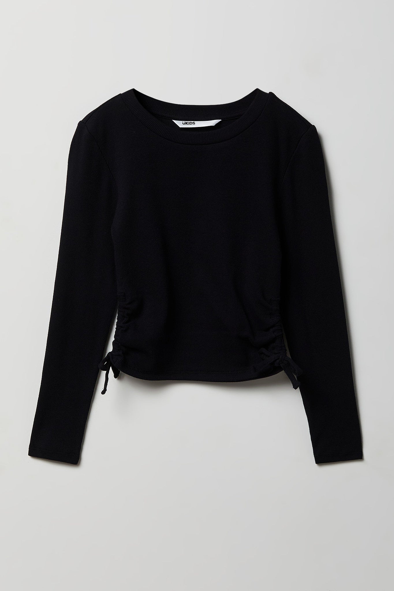 Girls Ribbed Side Cinched Top