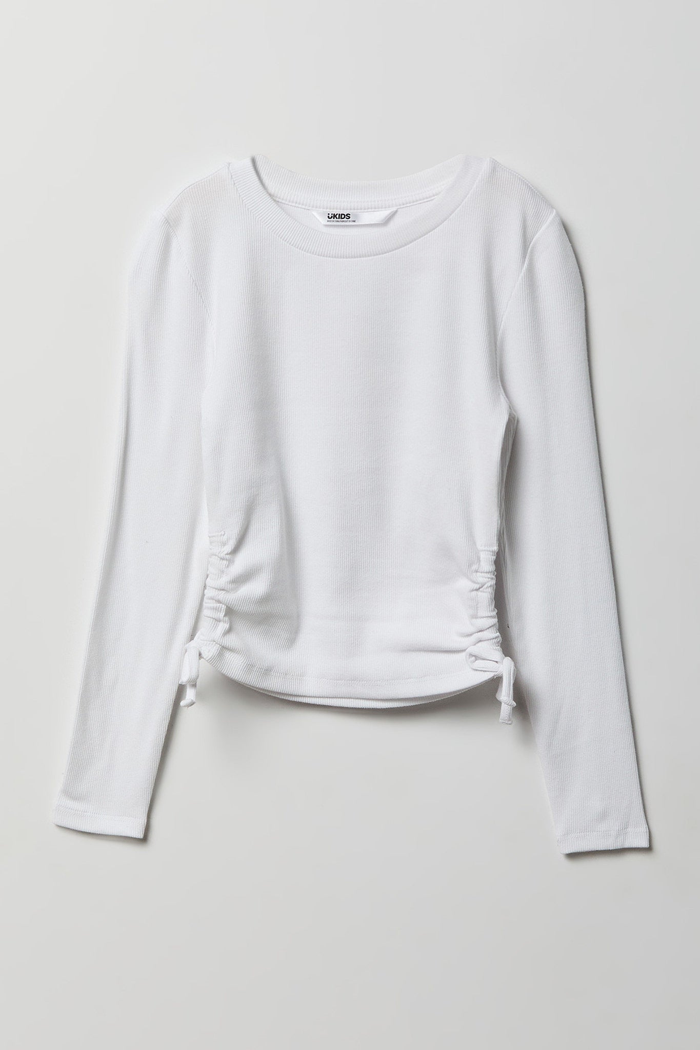 Girls Ribbed Side Cinched Top