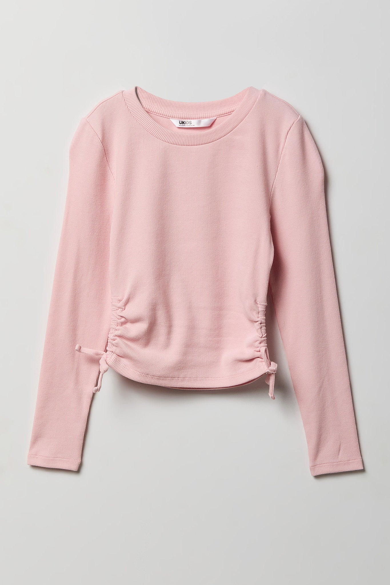 Girls Ribbed Side Cinched Top