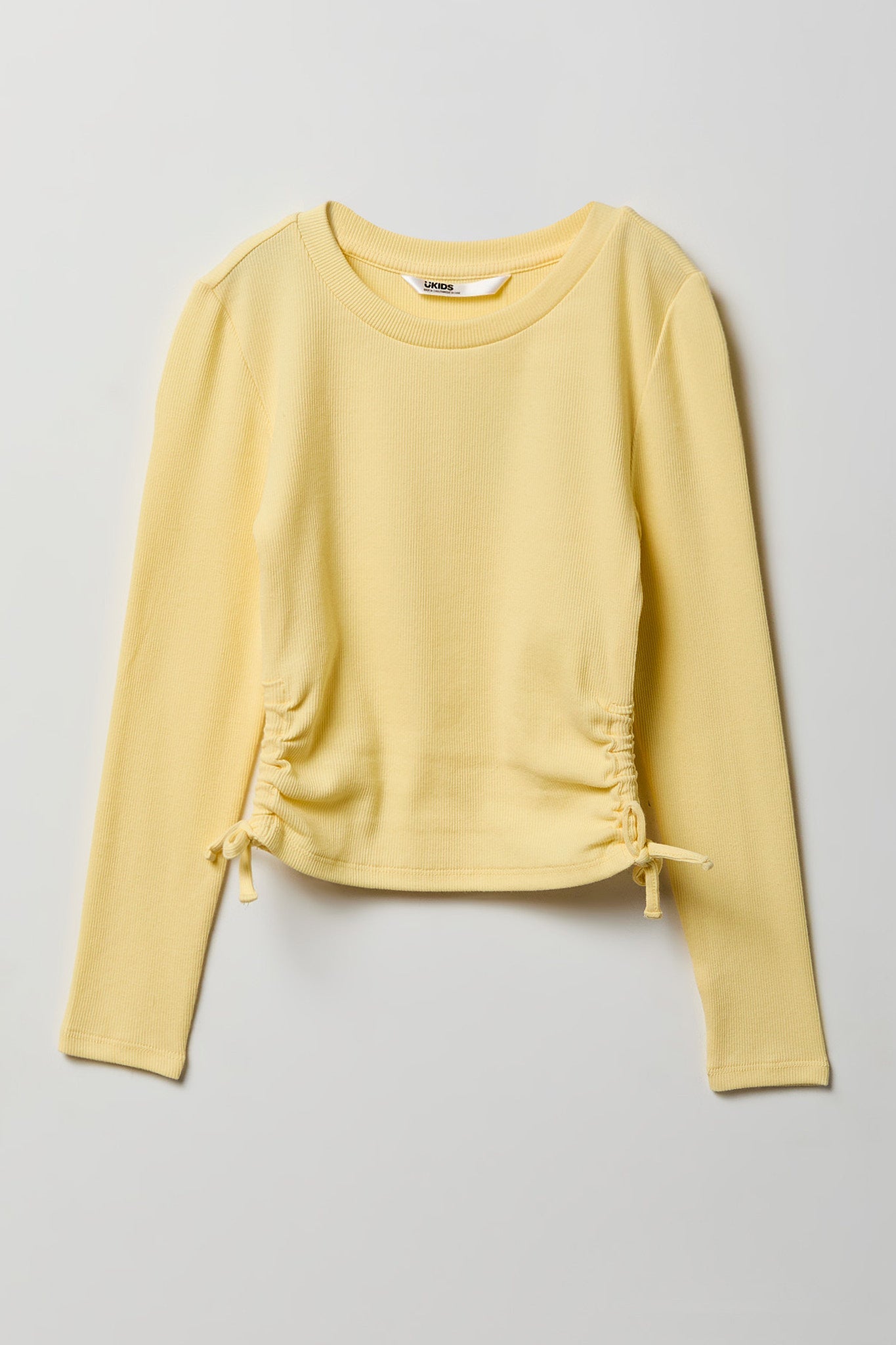 Girls Ribbed Side Cinched Top