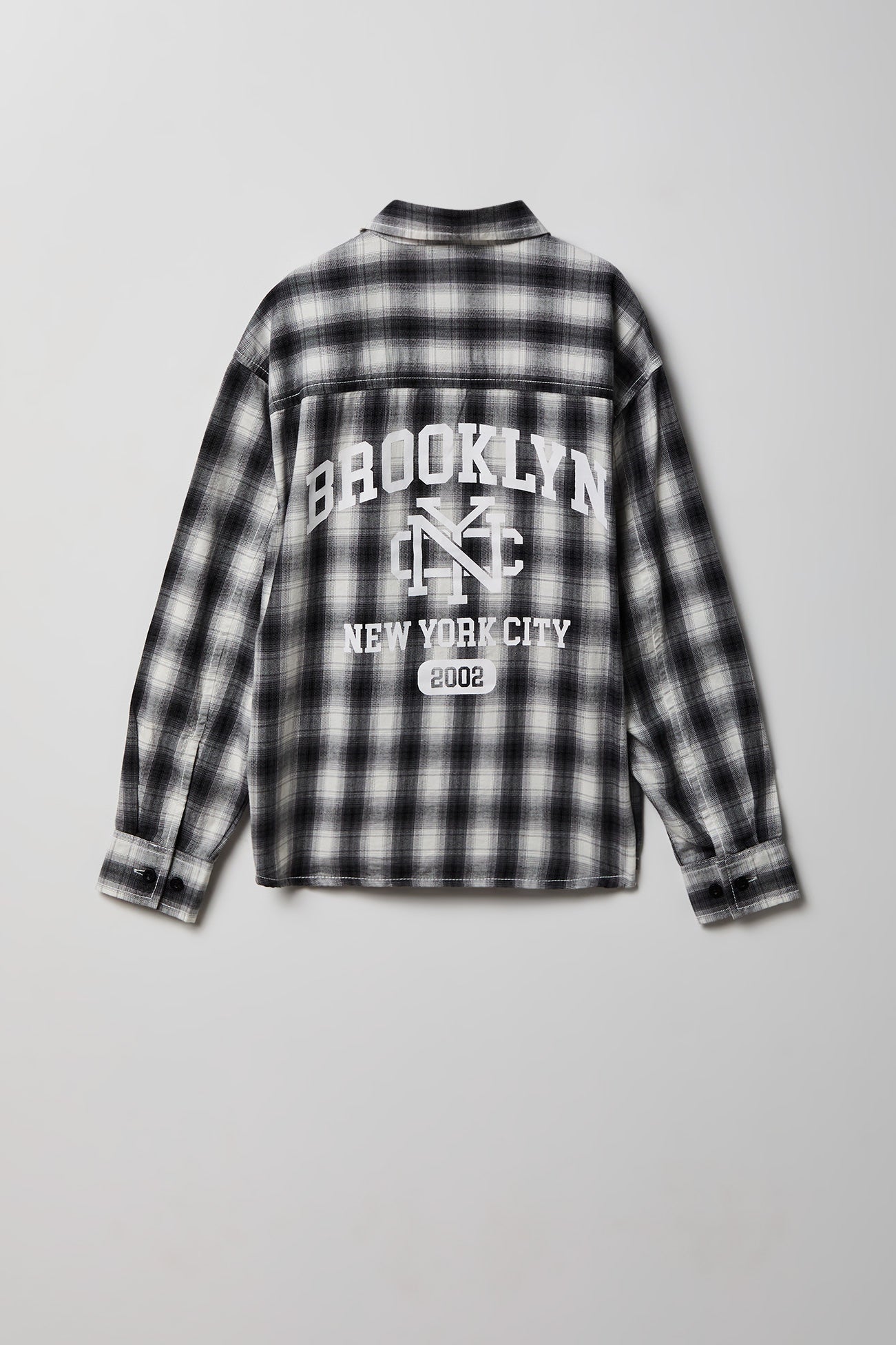 Boys Graphic Plaid Flannel Button-Up Top