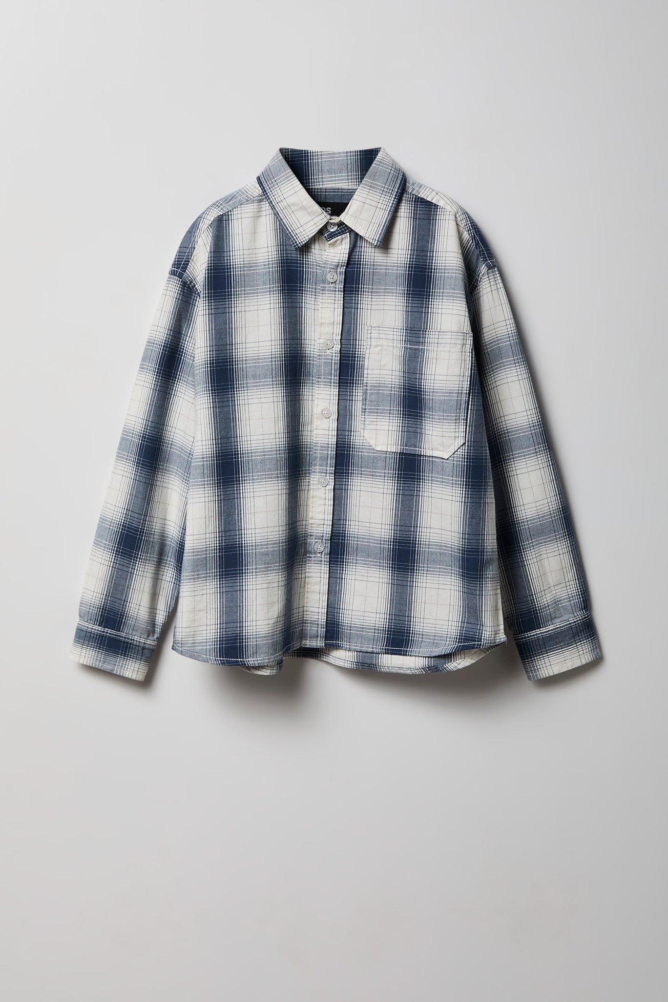 Boys Graphic Plaid Flannel Button-Up Top