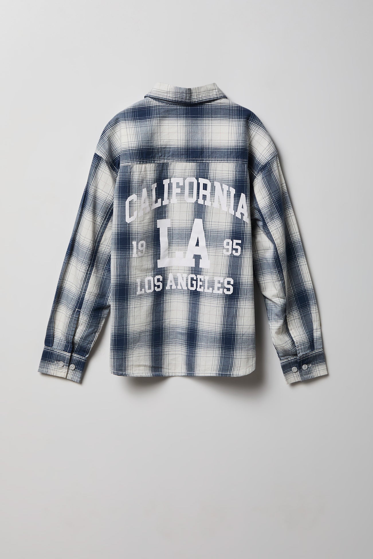 Boys Graphic Plaid Flannel Button-Up Top