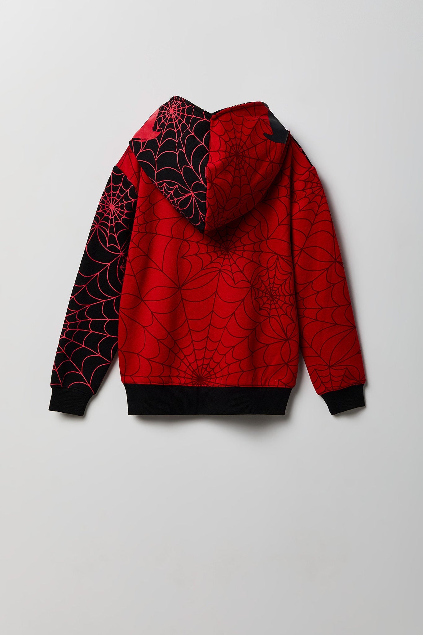 Boys Spider Web Peeper Zip-Up Fleece Hoodie