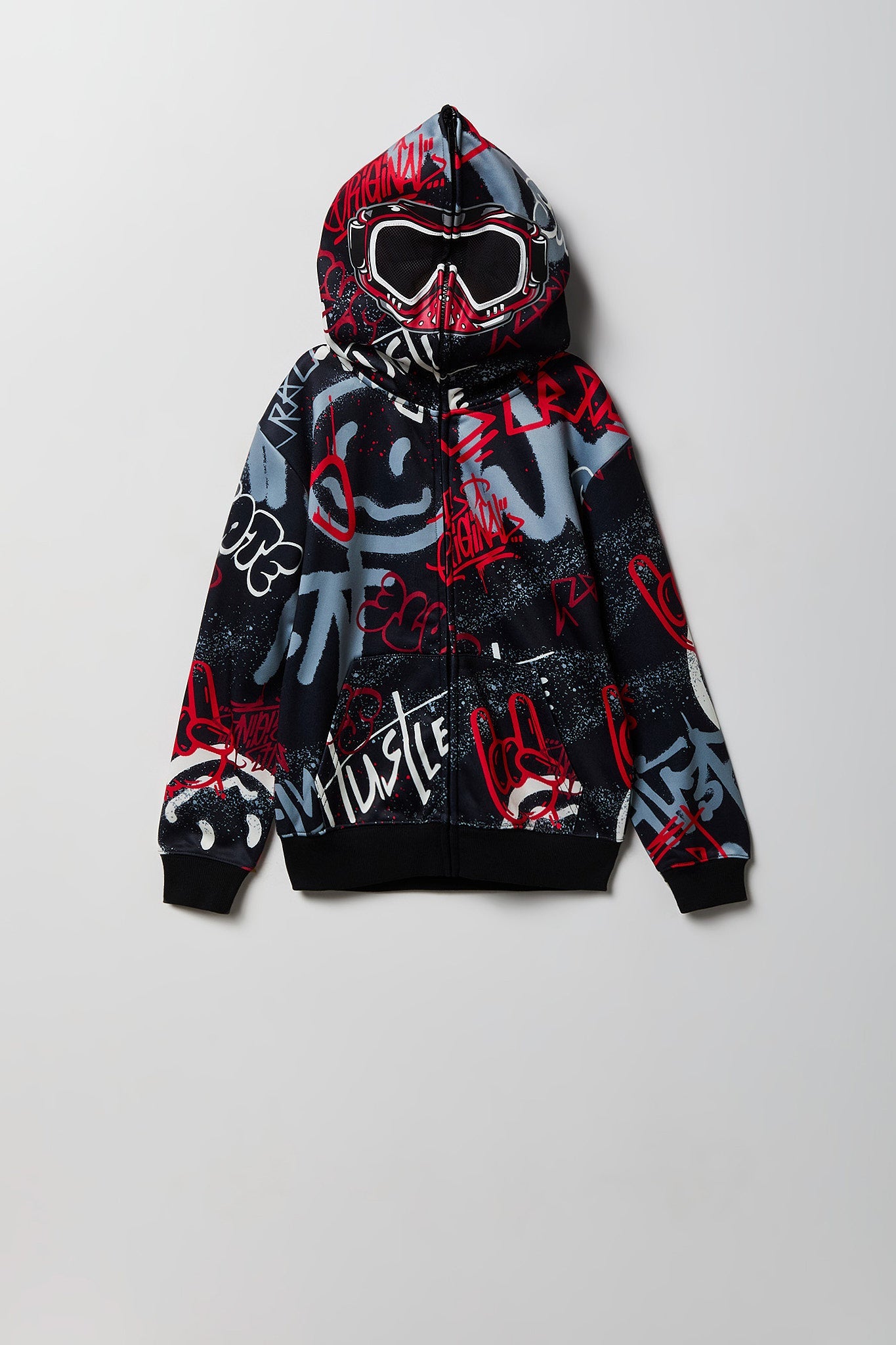 Boys Graffiti Zip-Up Fleece Hoodie