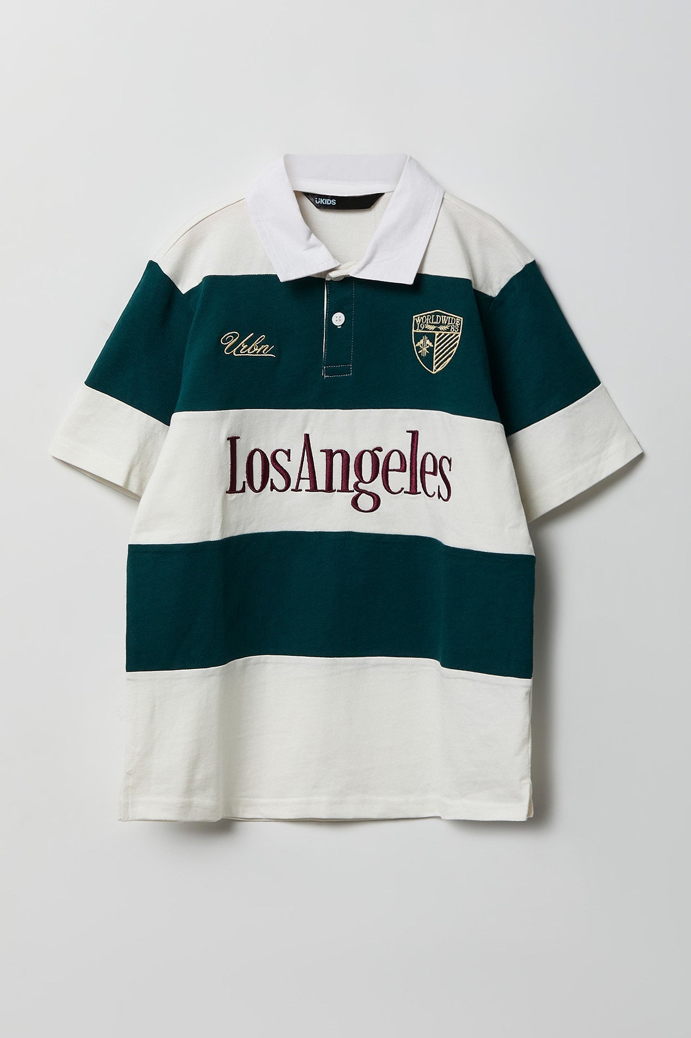 Boys Embroidered Boxy Collared Polo