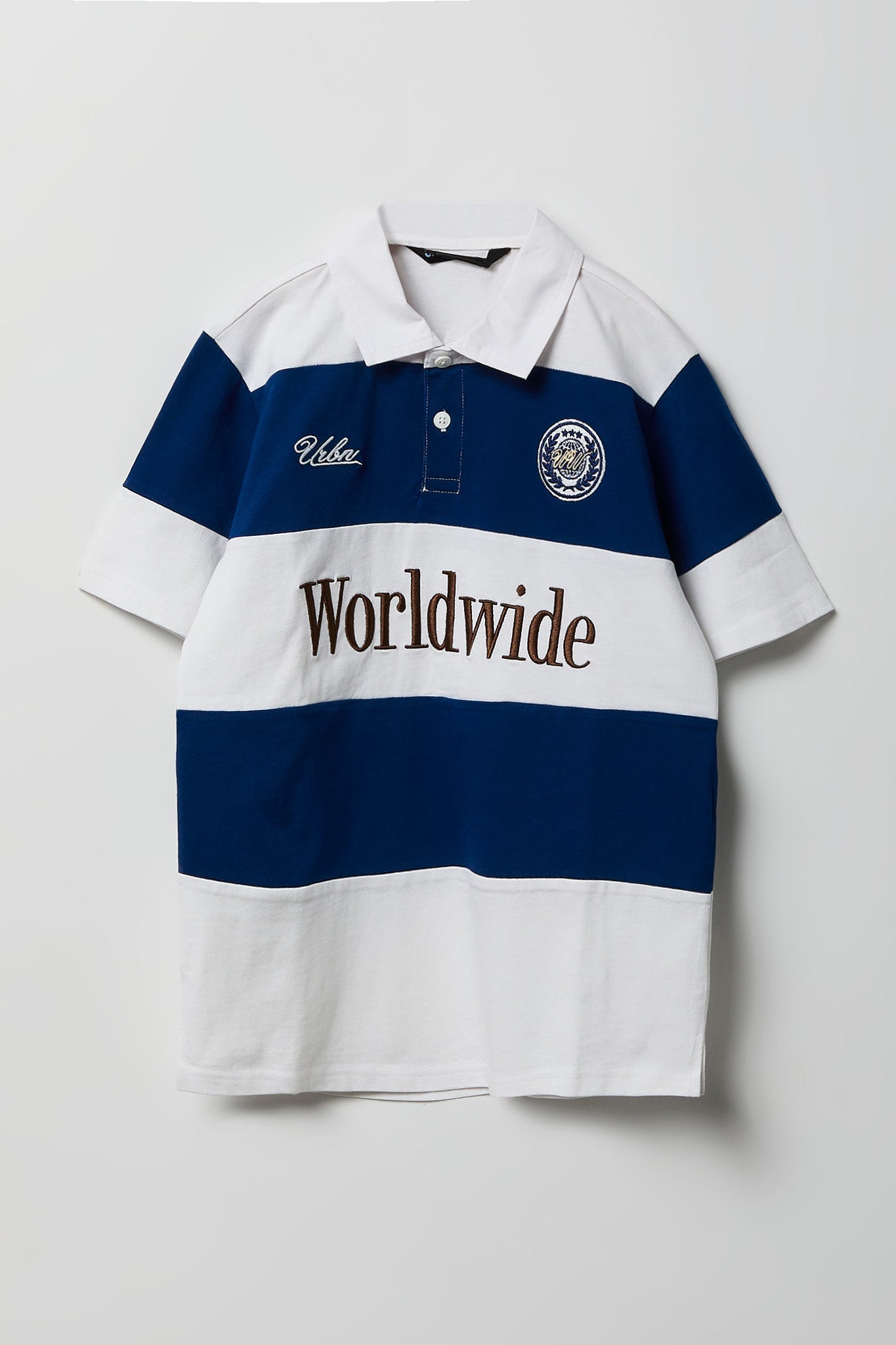 Boys Embroidered Boxy Collared Polo