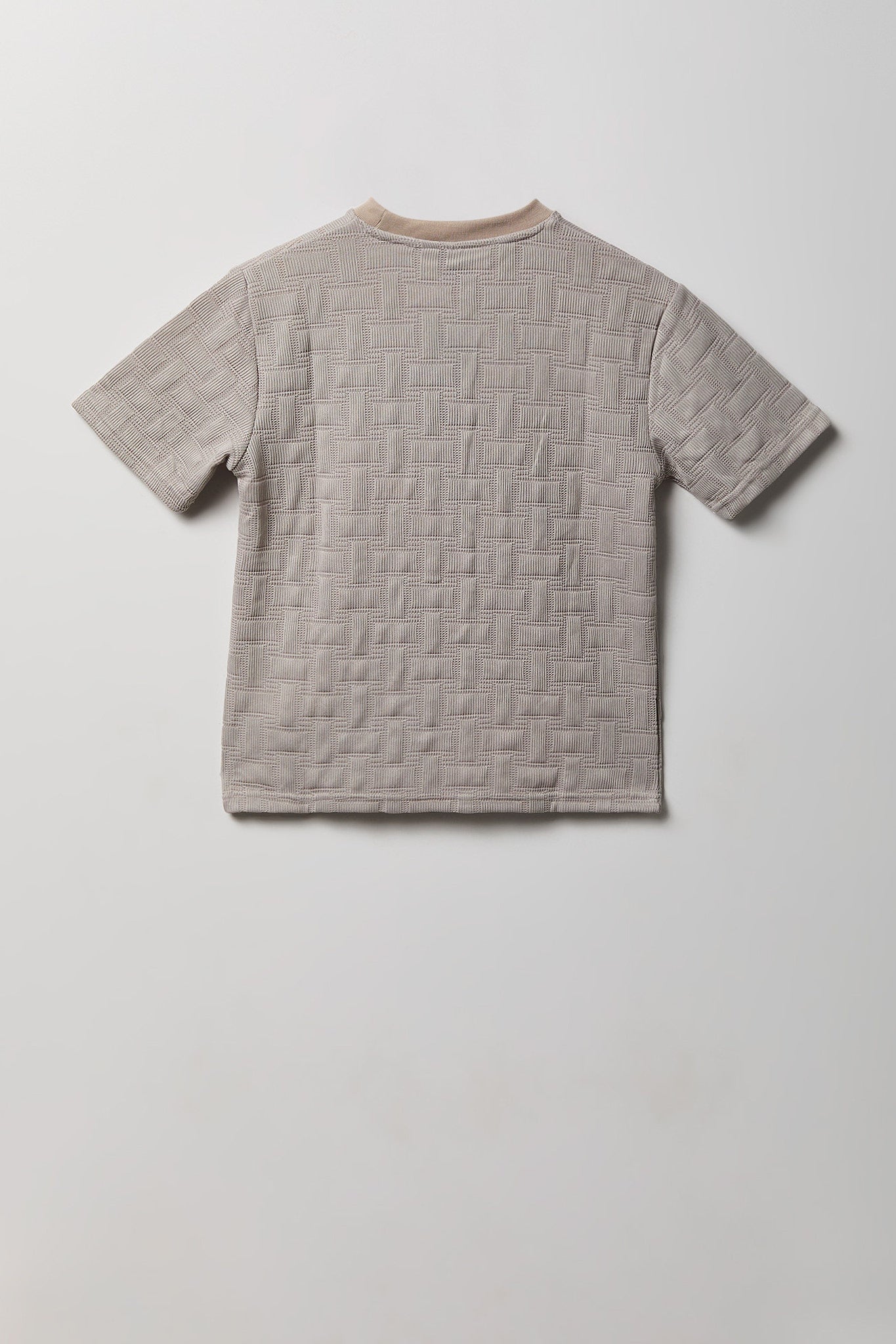Boys Textured Knit Embroidered T-Shirt
