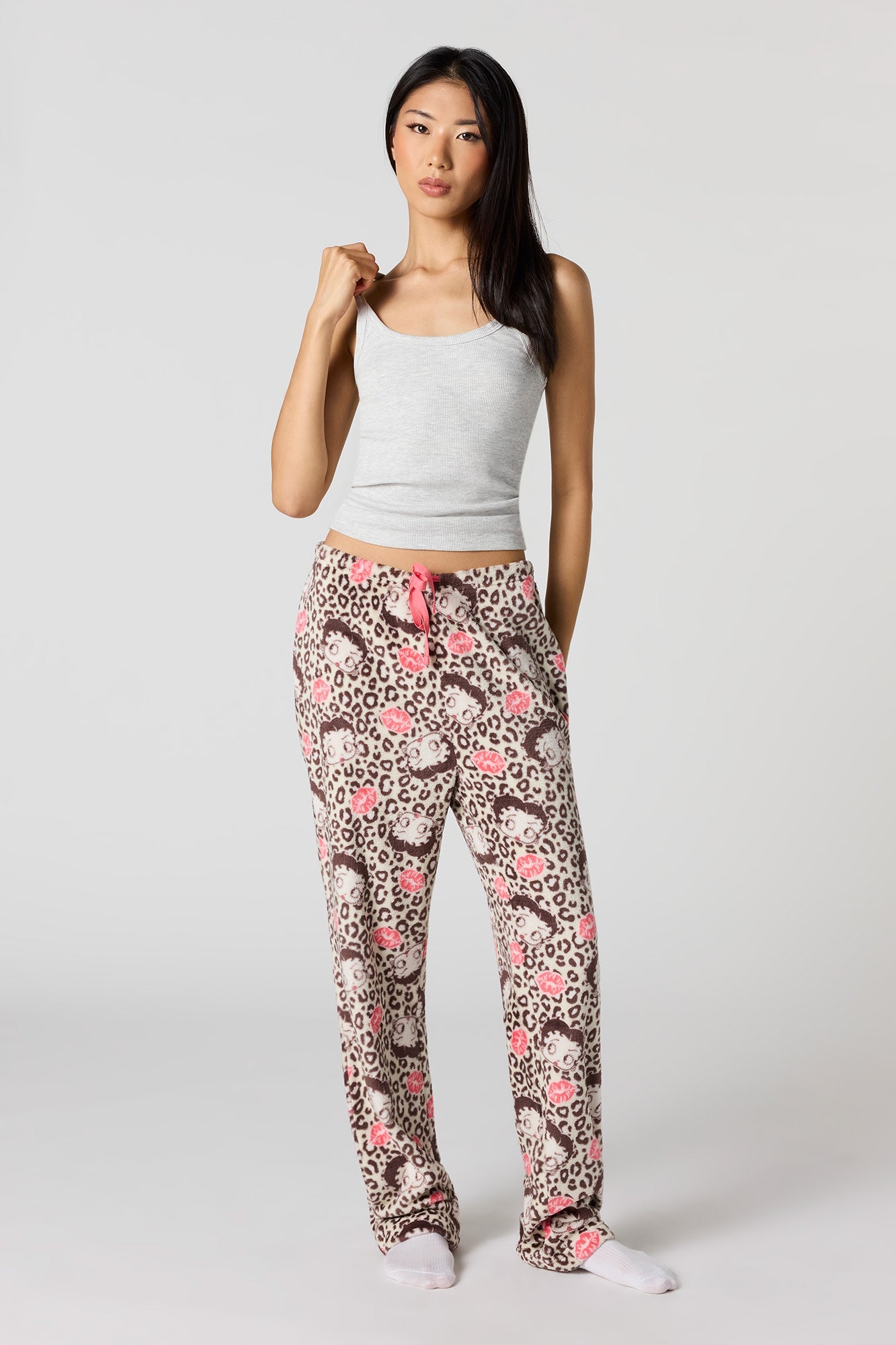 Iconic Print Plush Pajama Pant