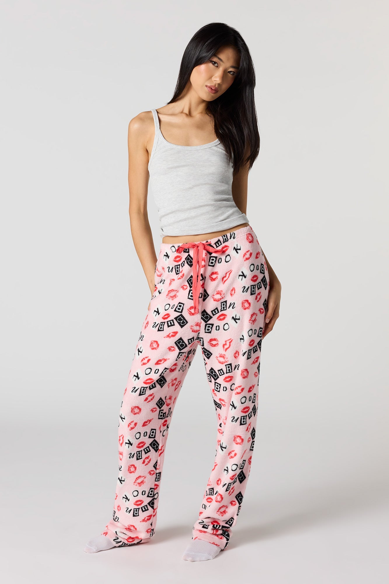 Iconic Print Plush Pajama Pant