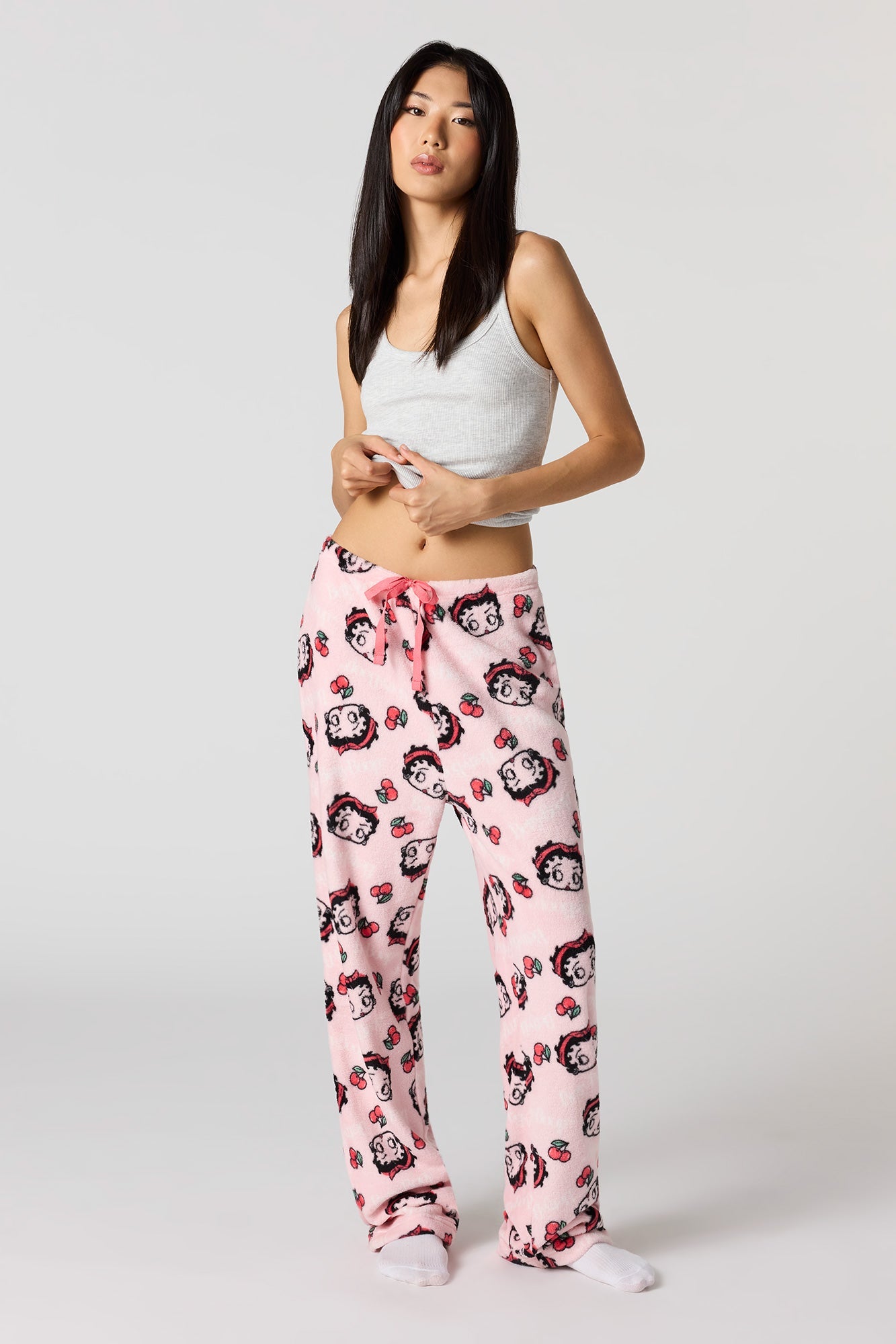 Iconic Print Plush Pajama Pant