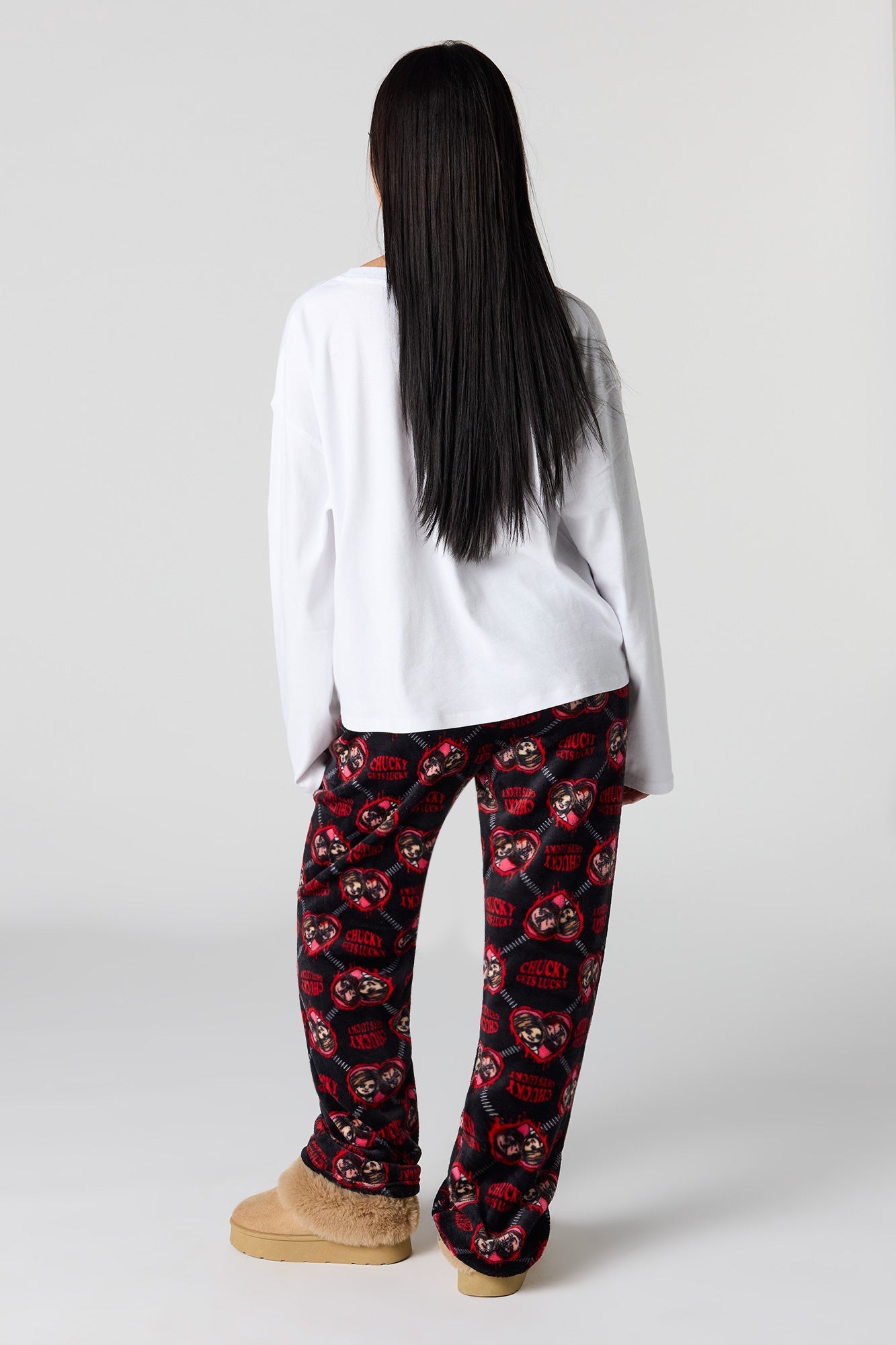 Plush Printed Pajama Pant