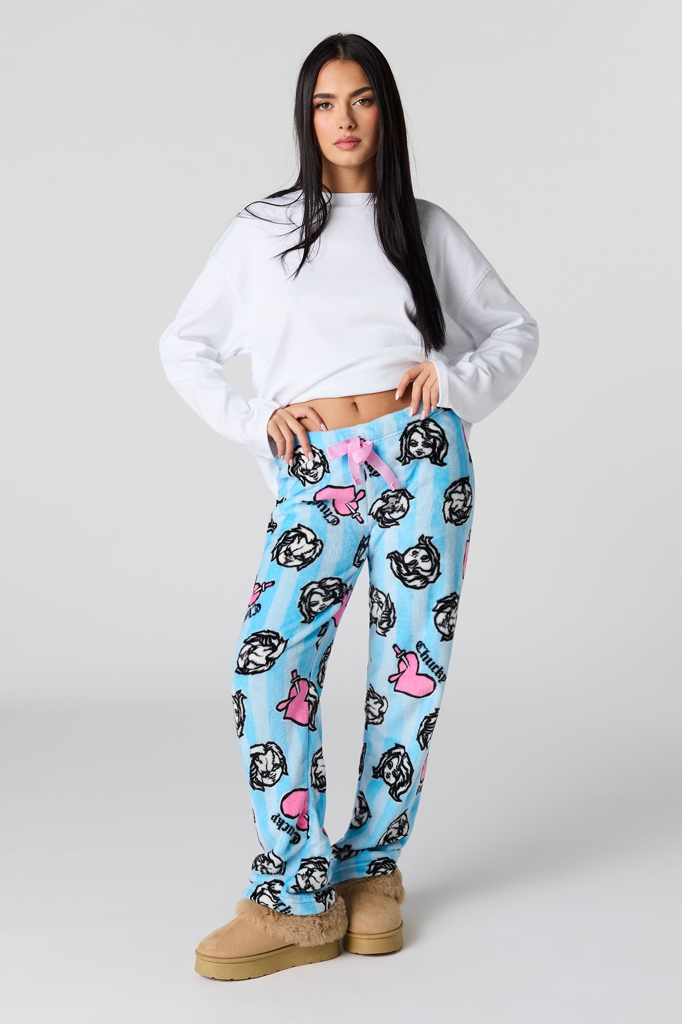 Plush Printed Pajama Pant