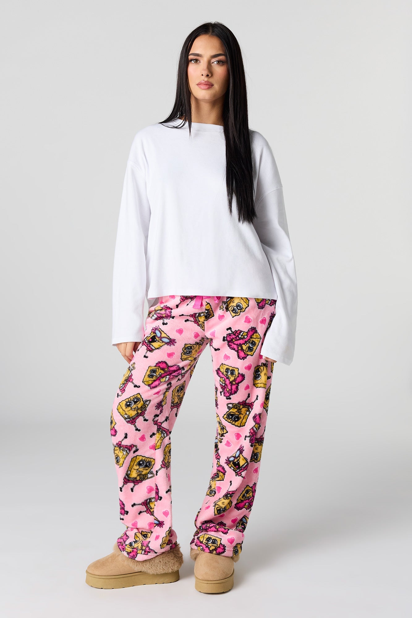 Plush Printed Pajama Pant