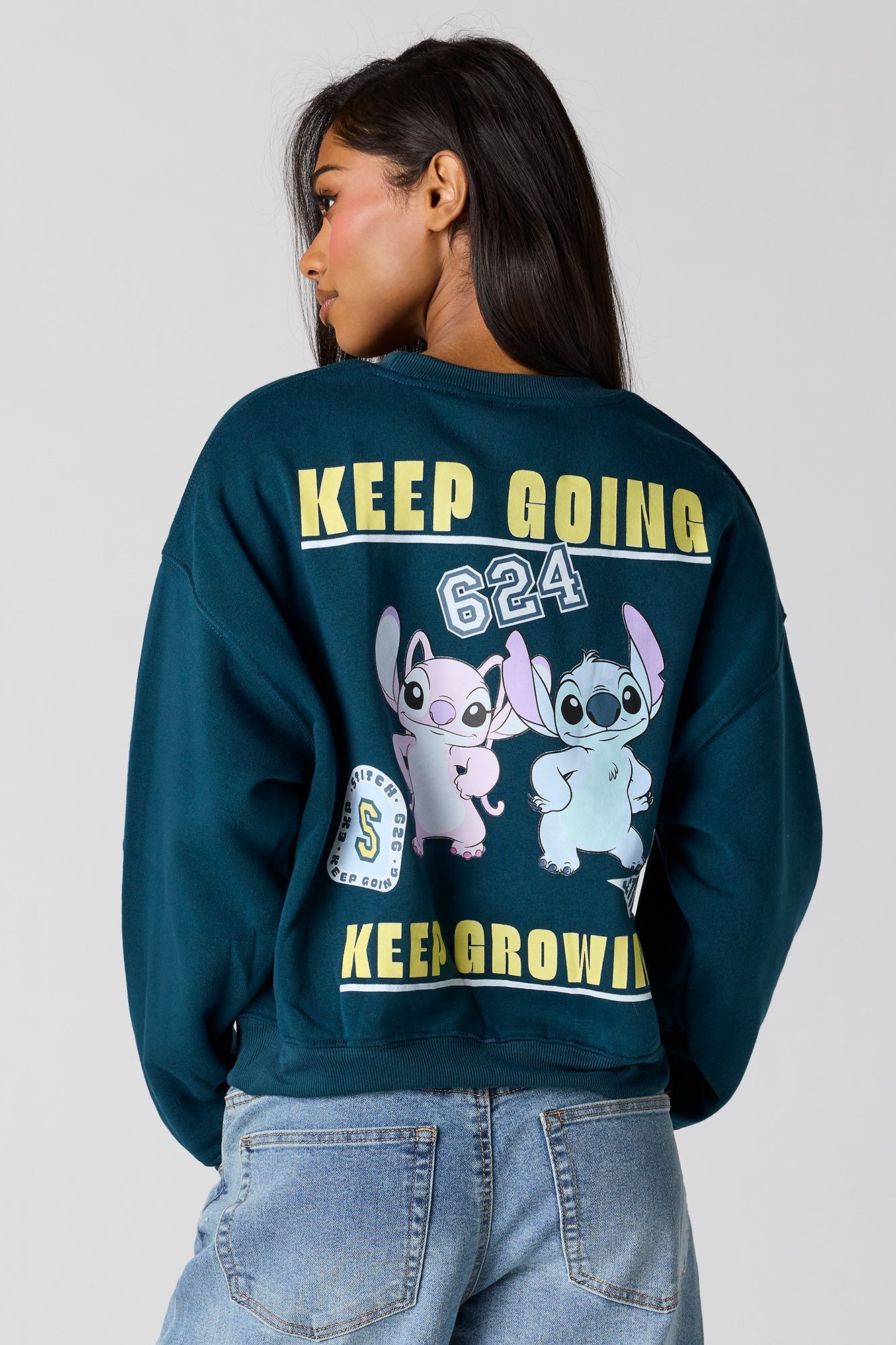 Stitch & Angel Graphic Fleece Sweatshirt