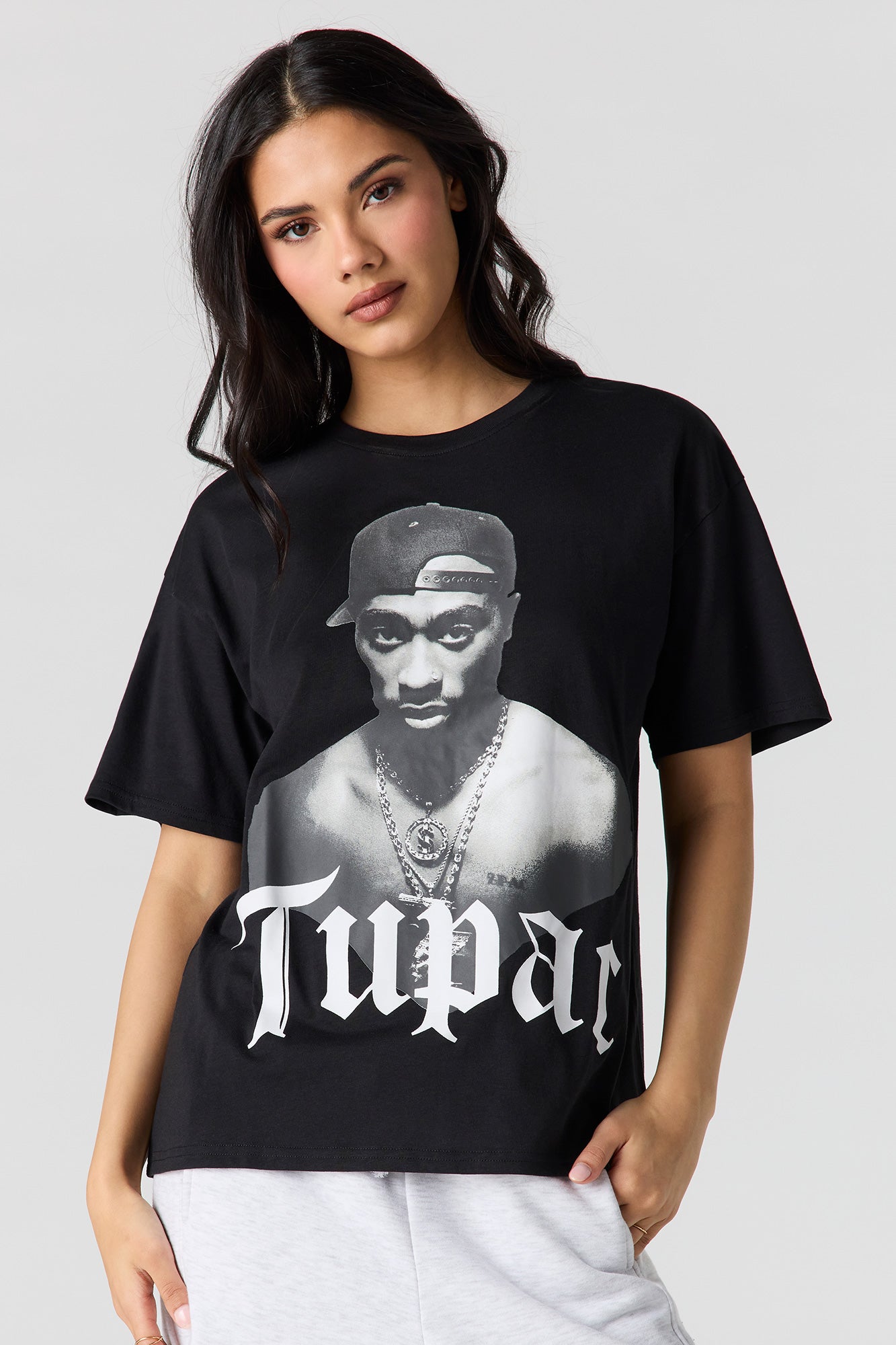 Tupac Graphic Boyfriend T-Shirt