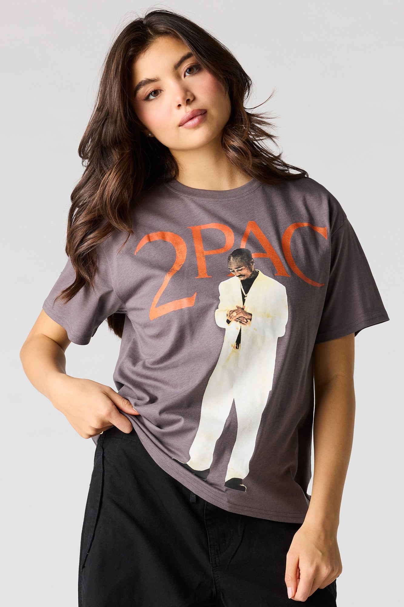 Tupac Graphic Boyfriend T-Shirt