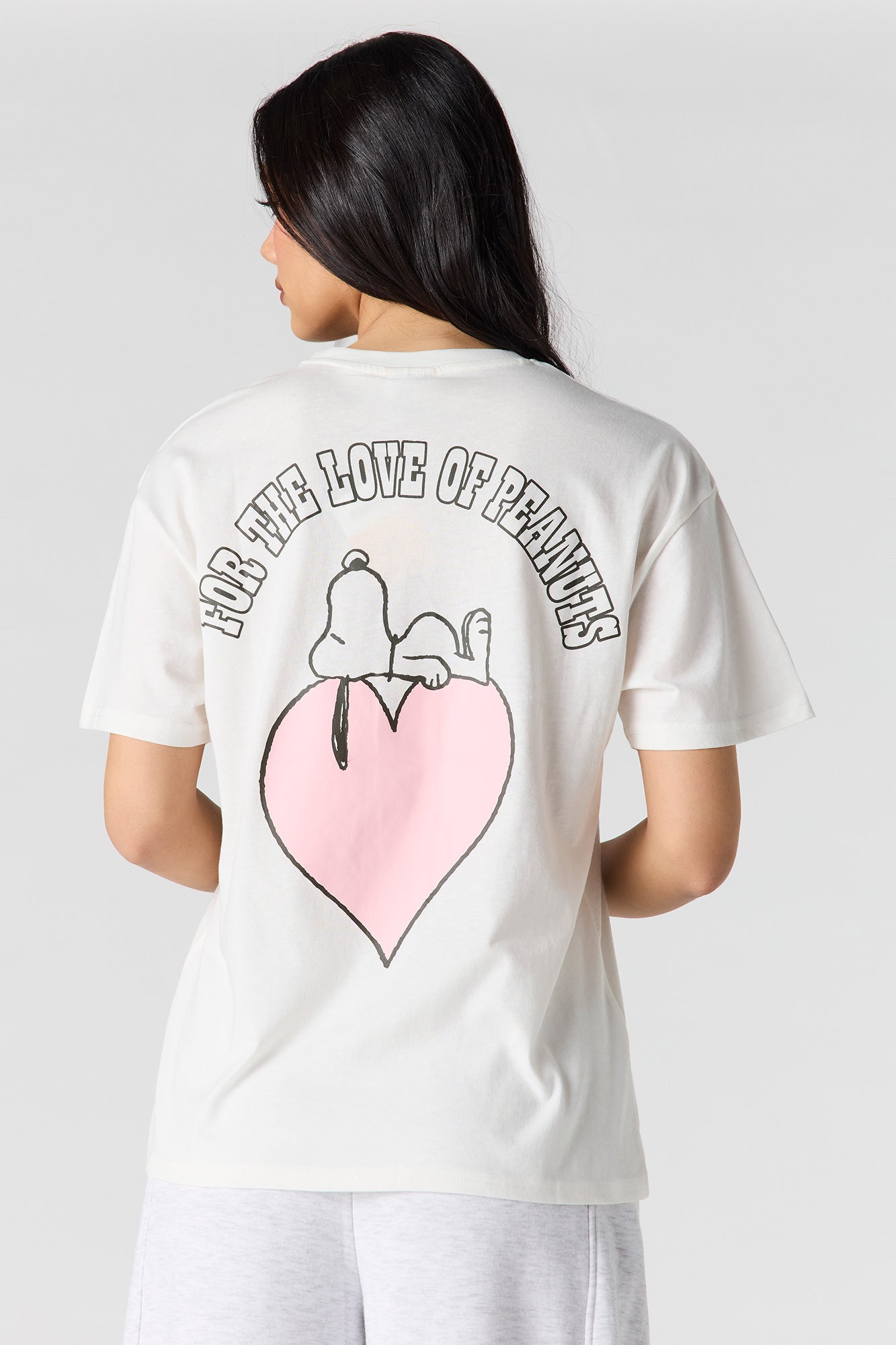 Peanuts Snoopy Puff Print Boyfriend T-Shirt