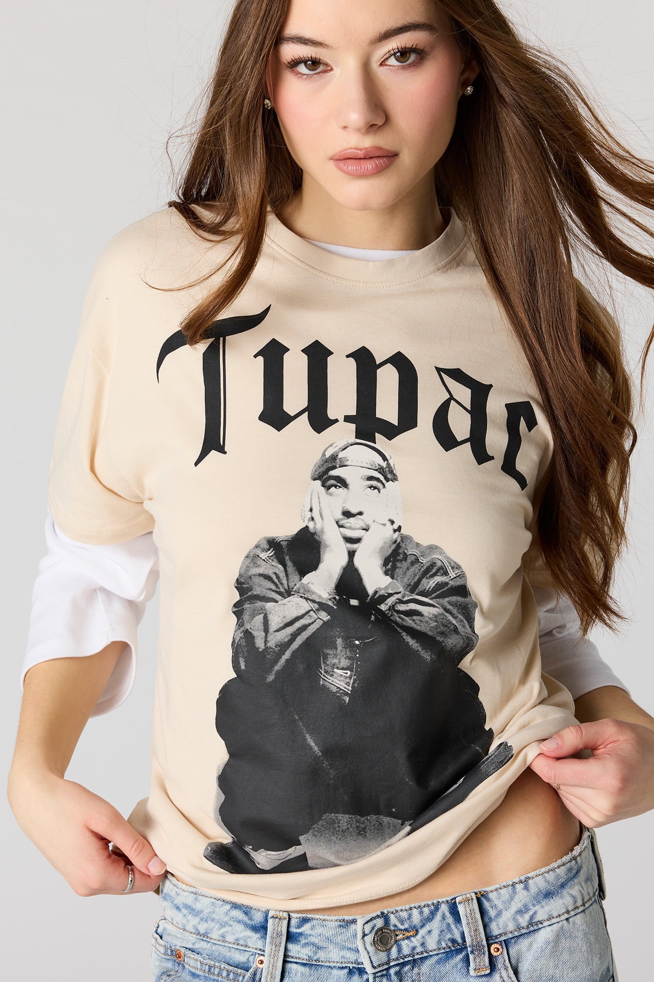 Tupac Graphic Boyfriend T-Shirt