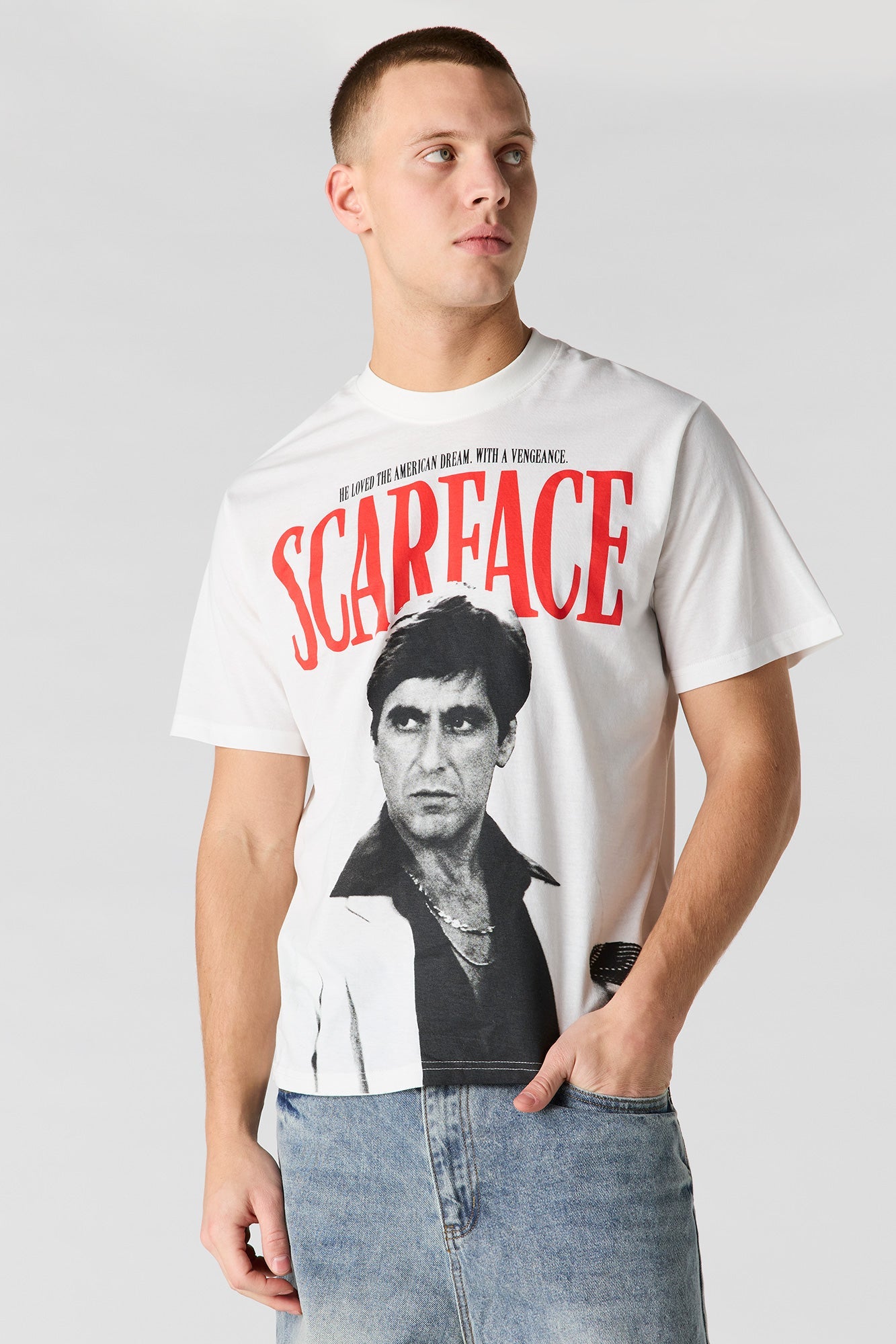 Premium Heavyweight Cotton Scarface Graphic T-Shirt