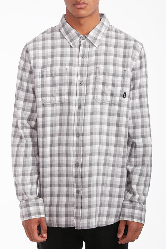 Vans Guys Grey Alameda II Long Sleeve Button-Up Shirt