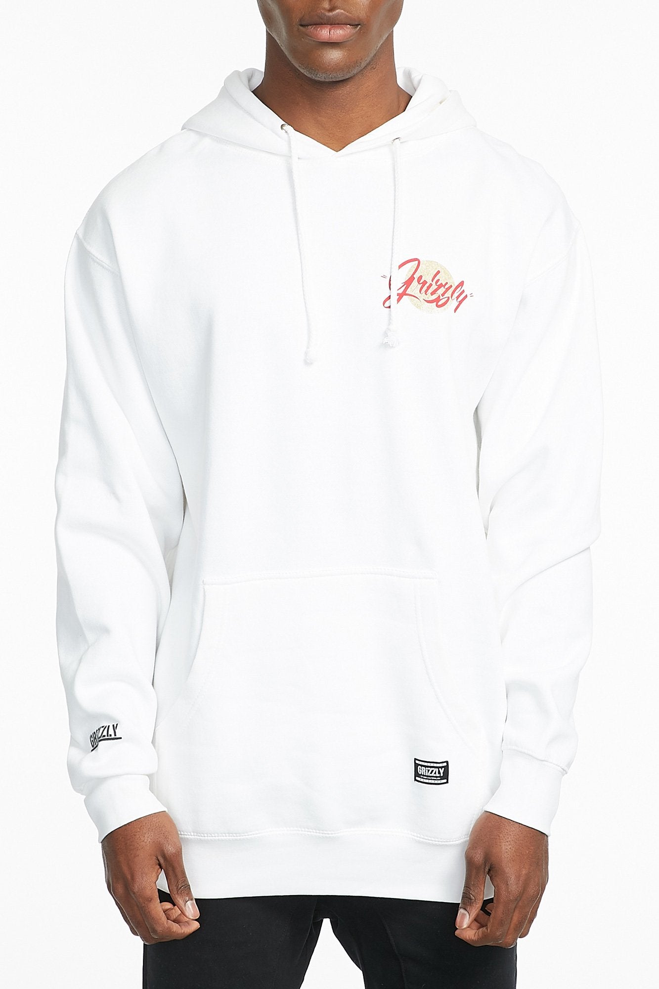 Grizzly Guys White Bodega Popover Hoodie