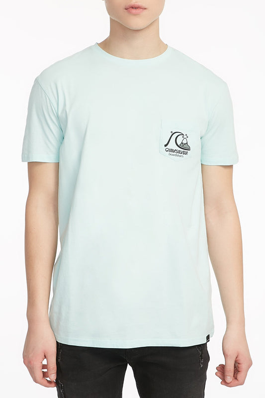 Quiksilver Guys Light Blue Pocket Short Sleeve Tee