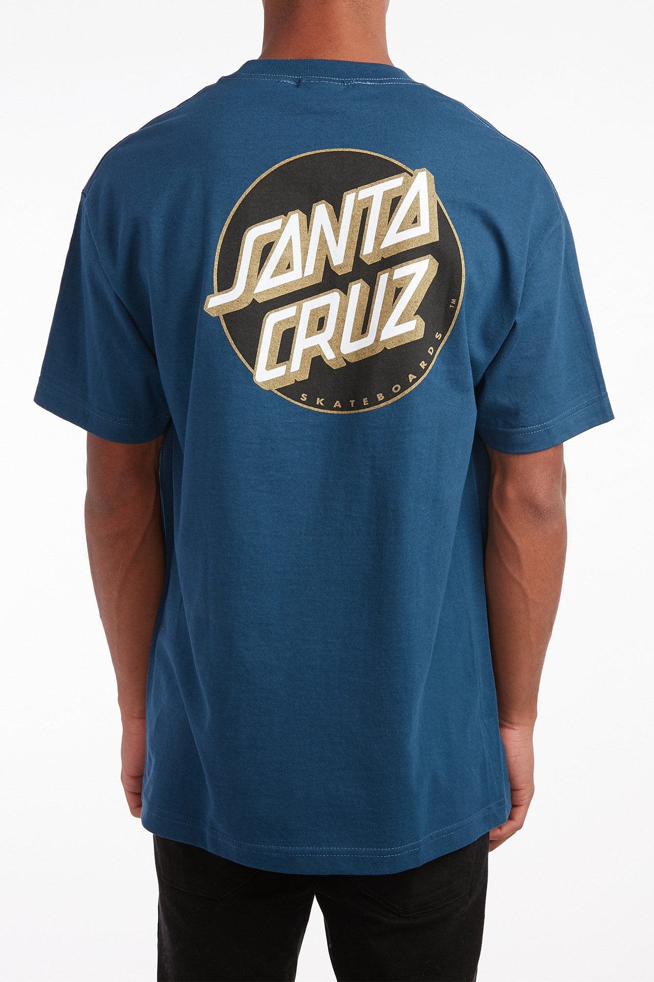 Santa Cruz Guys Navy Stripe Graphic Tee