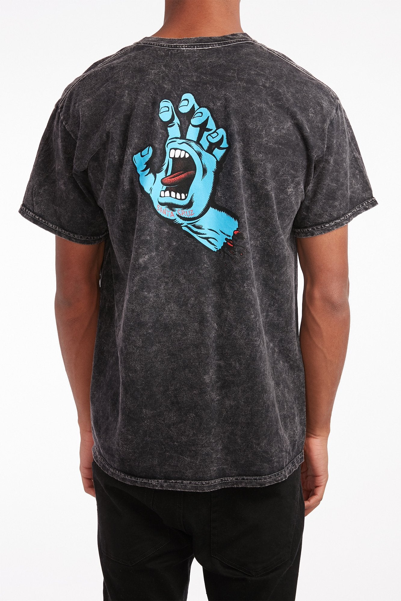 Santa Cruz Guys Screaming Hand Black Acid Tee
