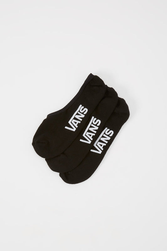 Vans Guys 3-Pack Black Super No Show Socks 9-13