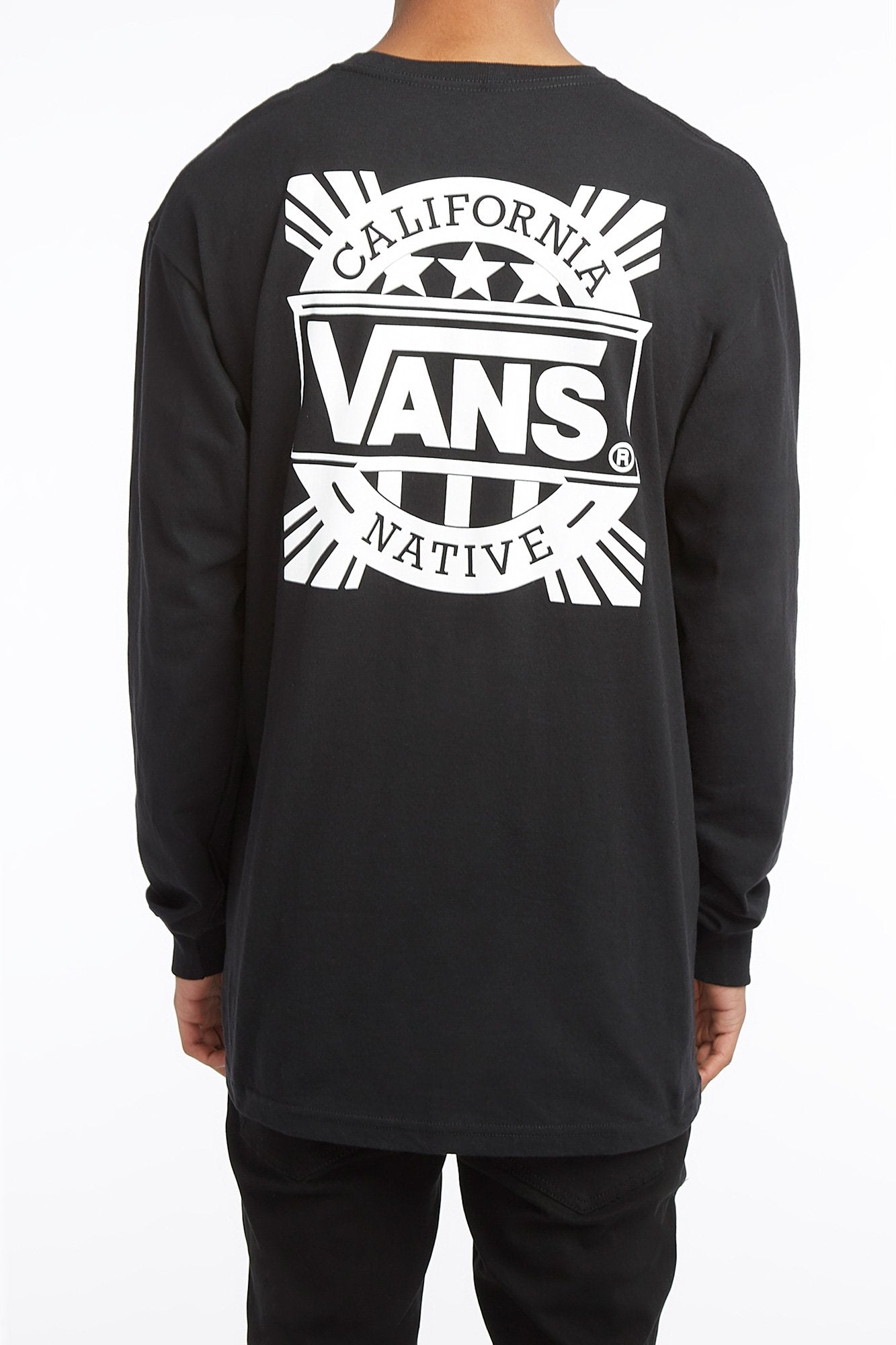 Vans Guys Black California Native Long Sleeve Tee