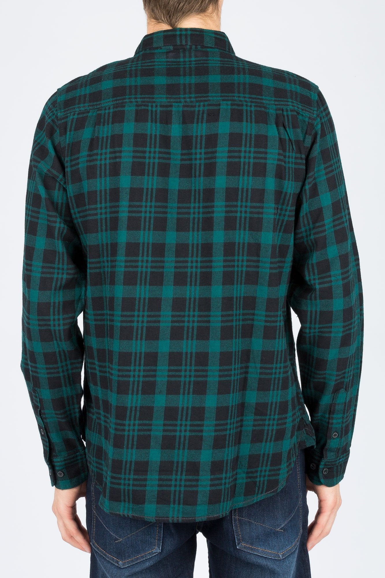 Guys Classic Plaid Long Sleeve Shirt