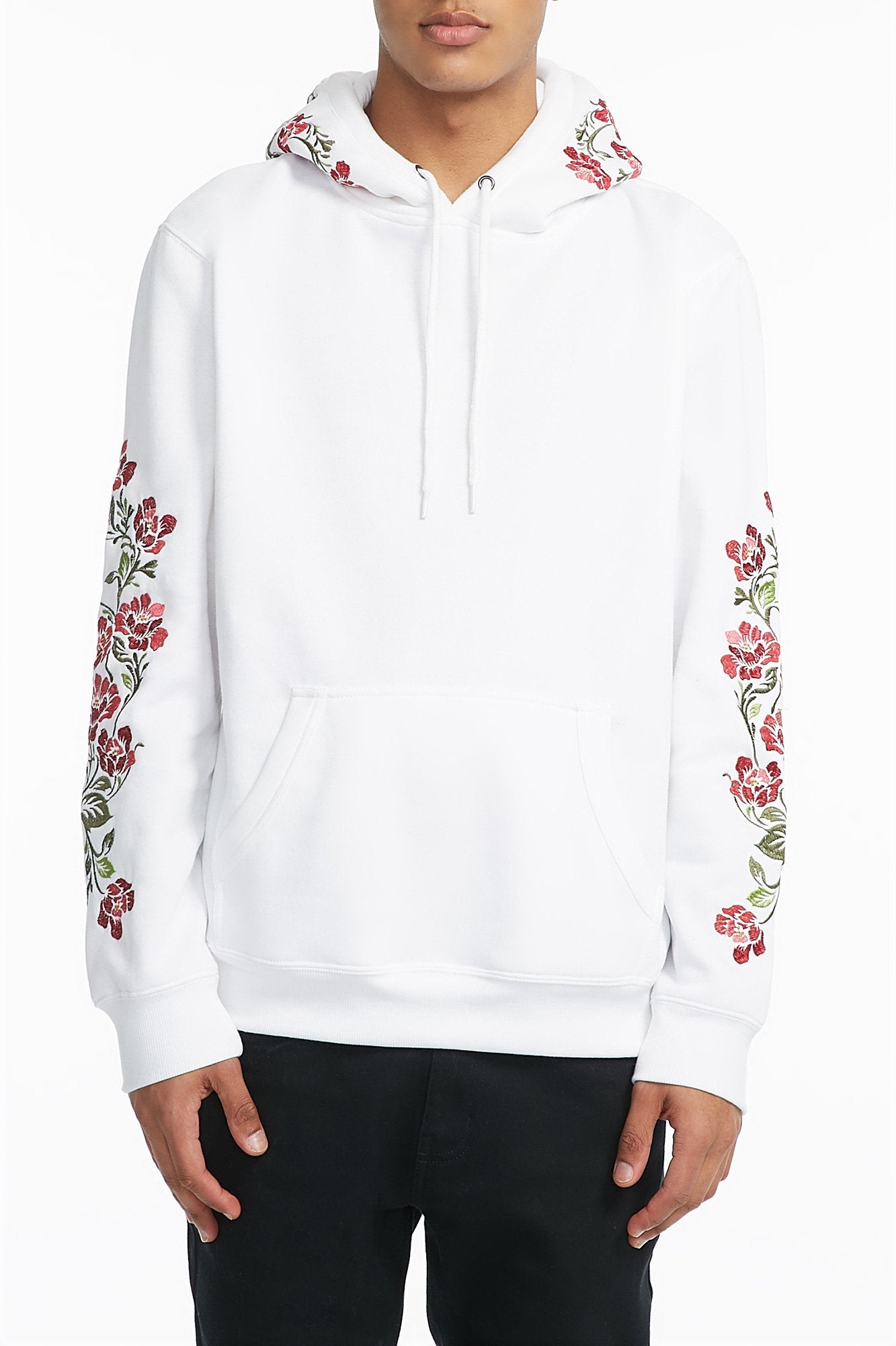 West49 Amnesia Guys Rose Embroidered Hoodie urban products