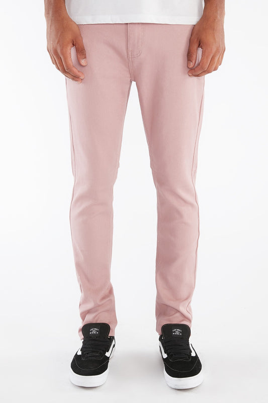 West49 Guys Skinny Bull Denim Pink Pants