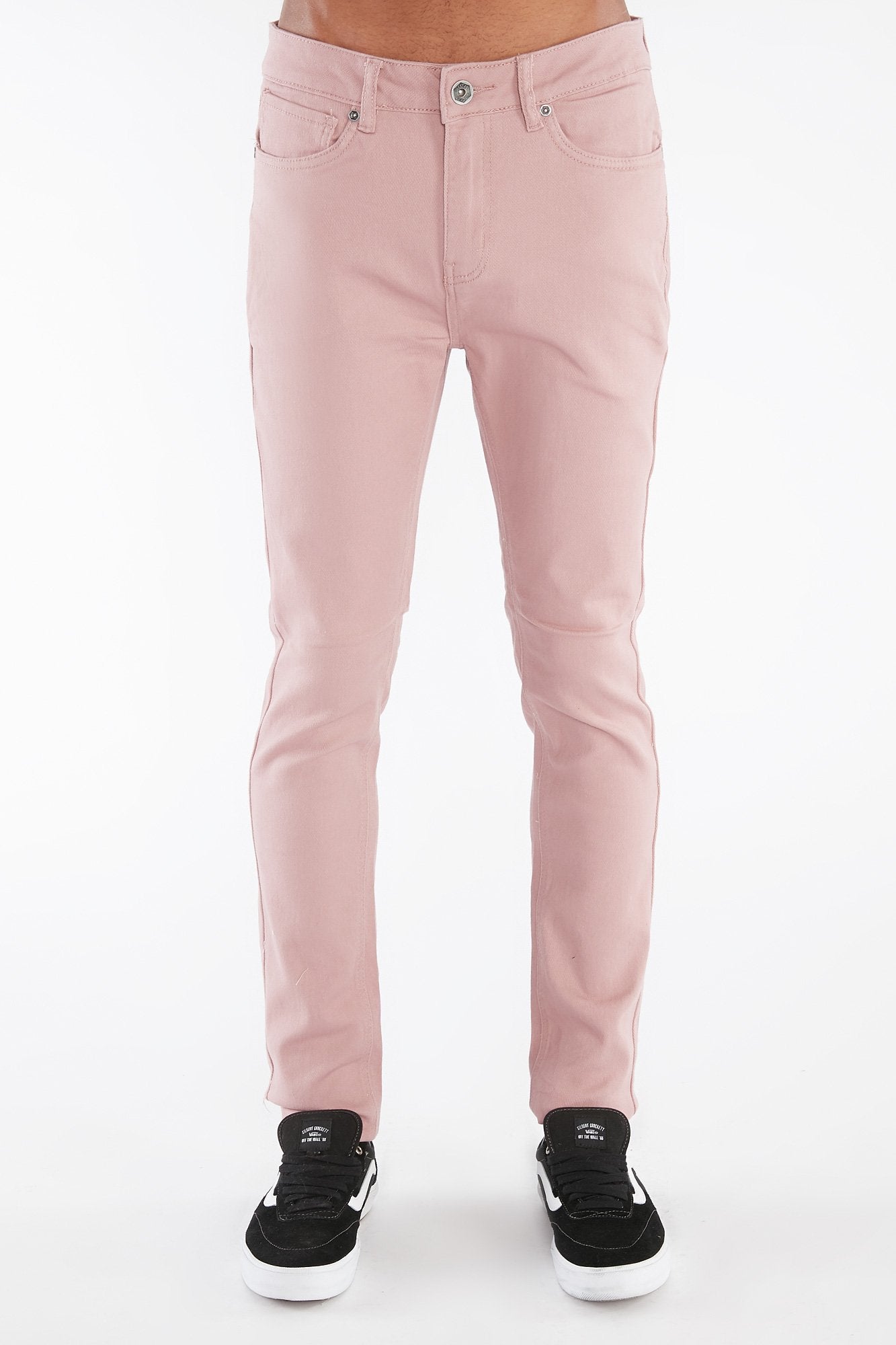 West49 Guys Skinny Bull Denim Pink Pants