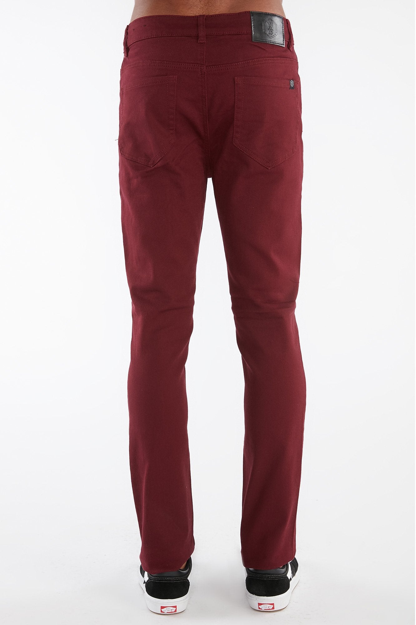 West49 Guys Skinny Bull Denim Burgundy Pants