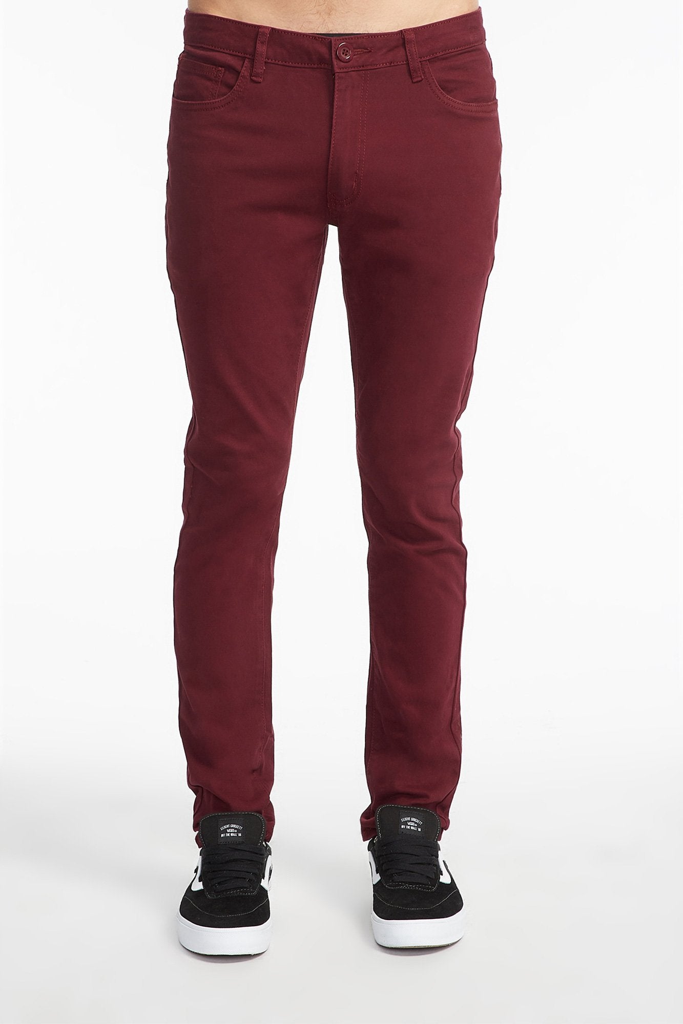 West49 Guys Burgundy 5 Pocket Twill Skinny Pant
