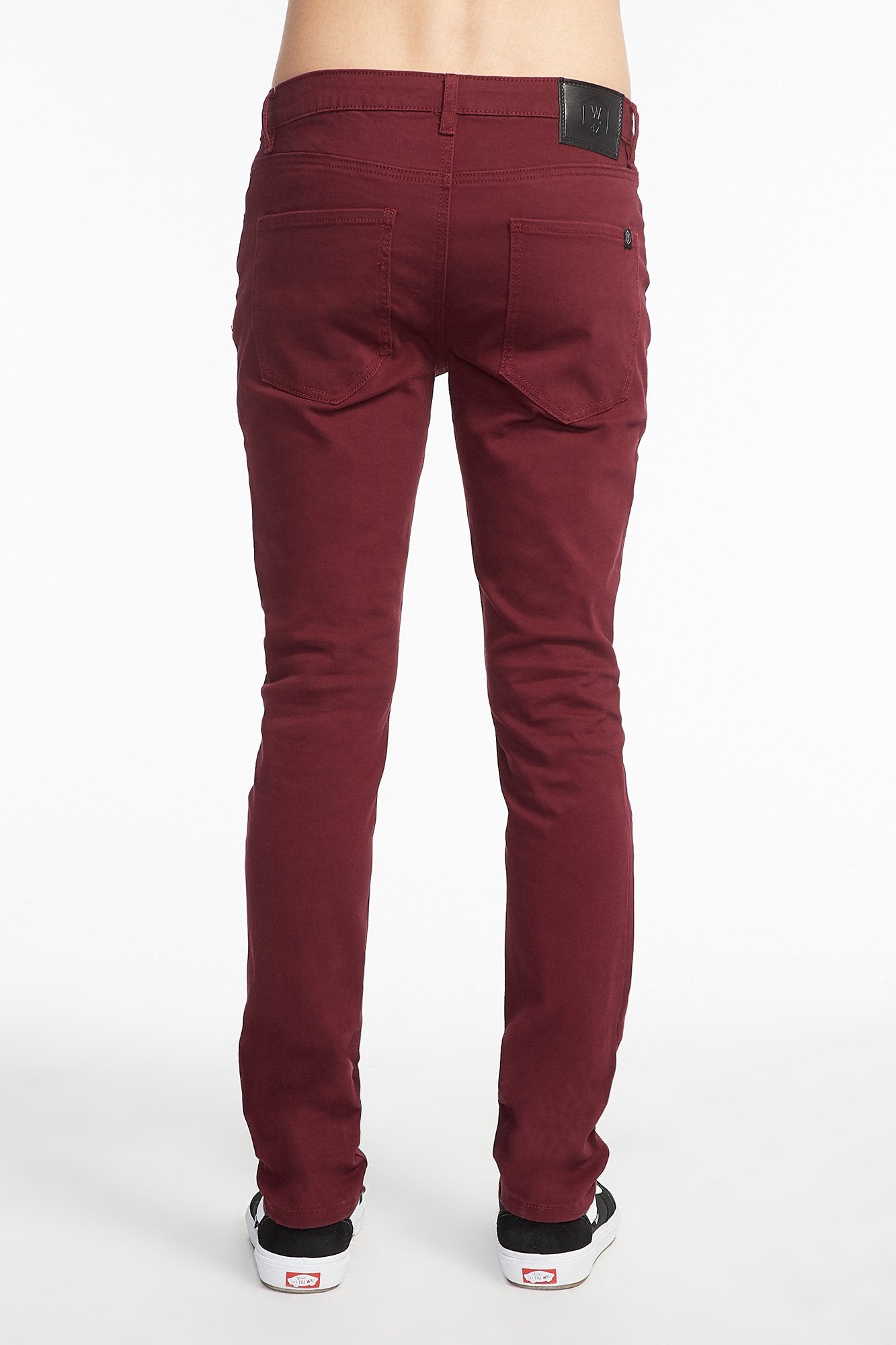 West49 Guys Burgundy 5 Pocket Twill Skinny Pant