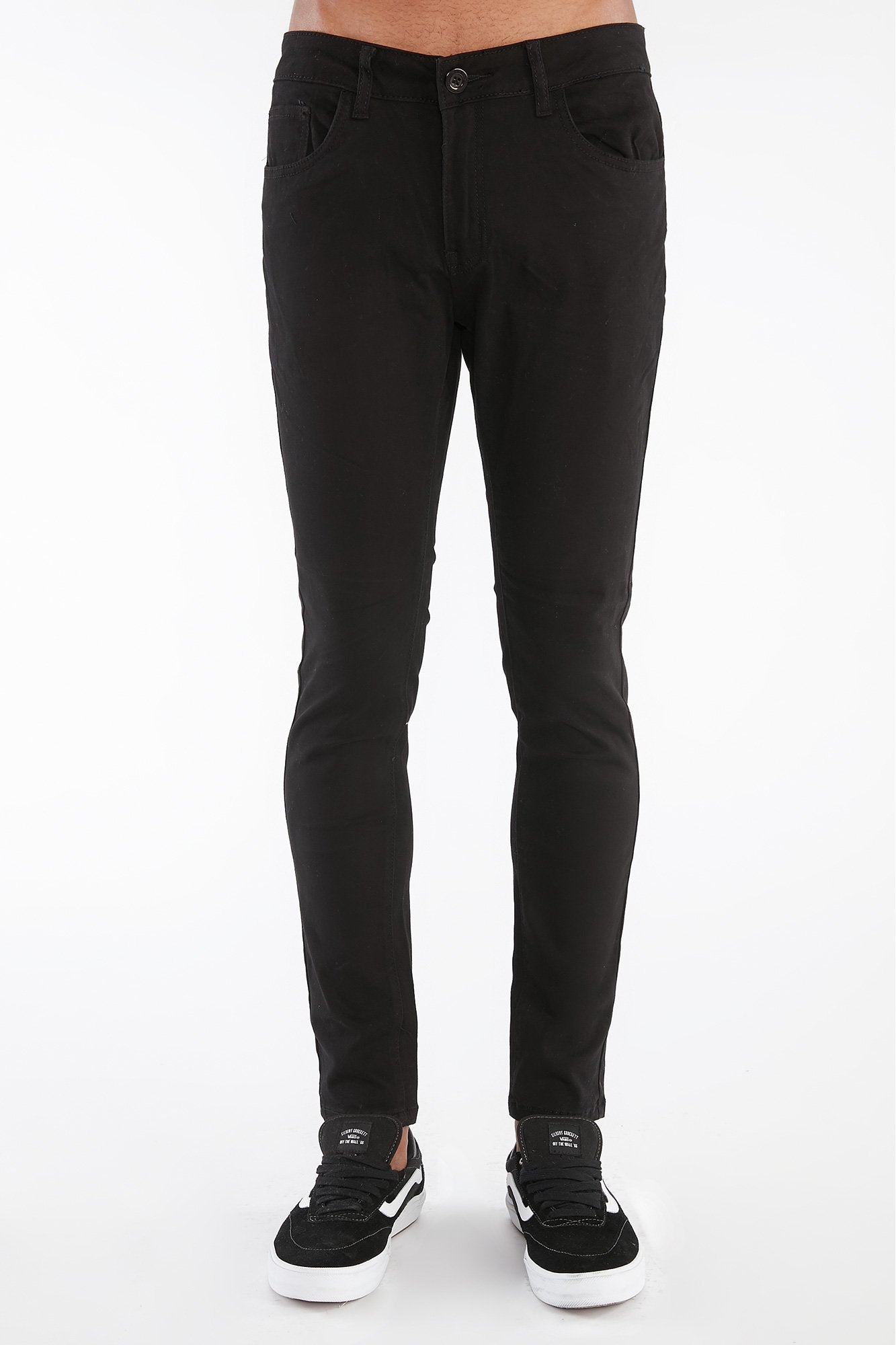 West49 Guys Black Twill Super Skinny Pant