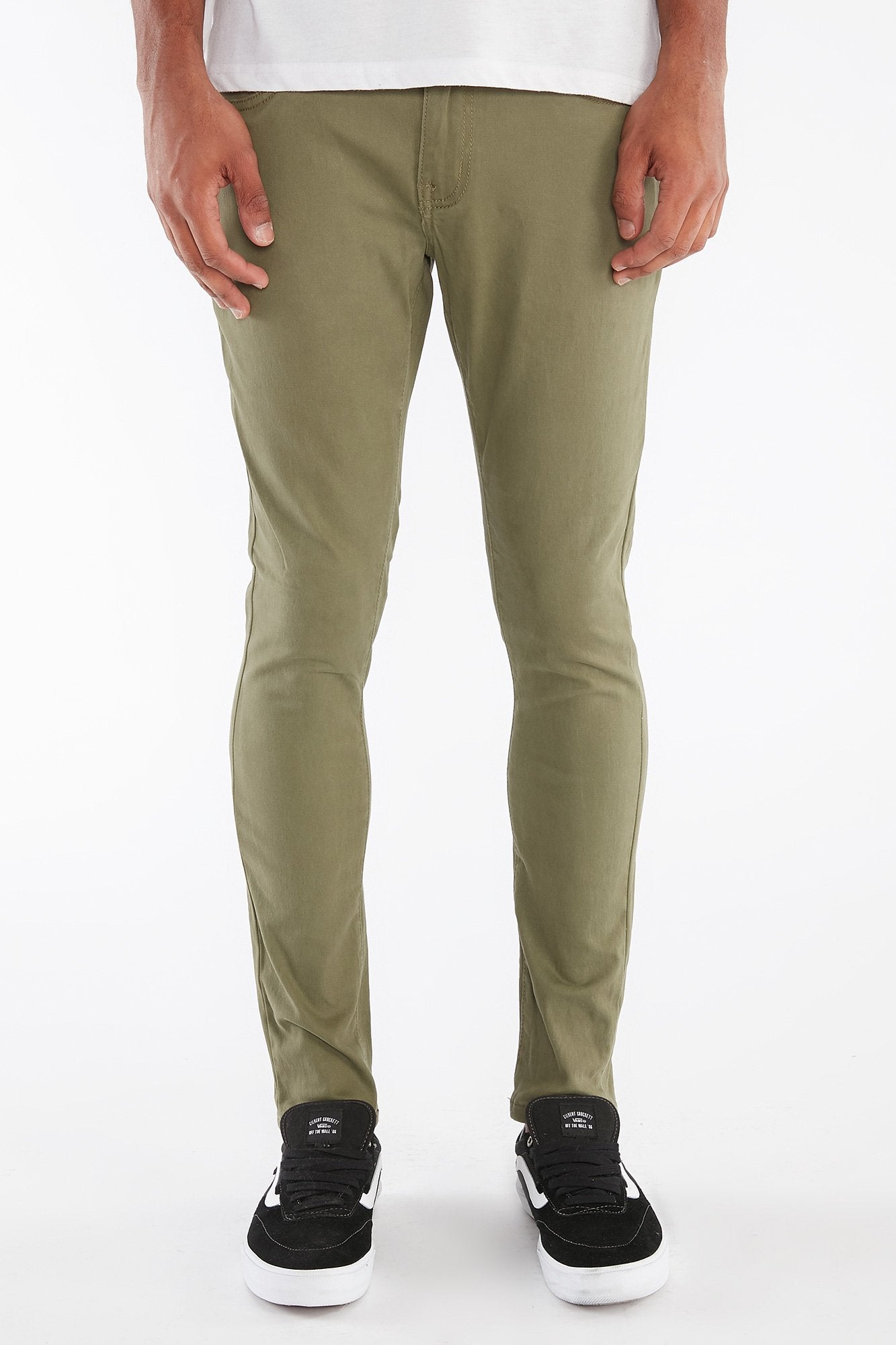 West49 Guys Olive Twill Super Skinny Pant