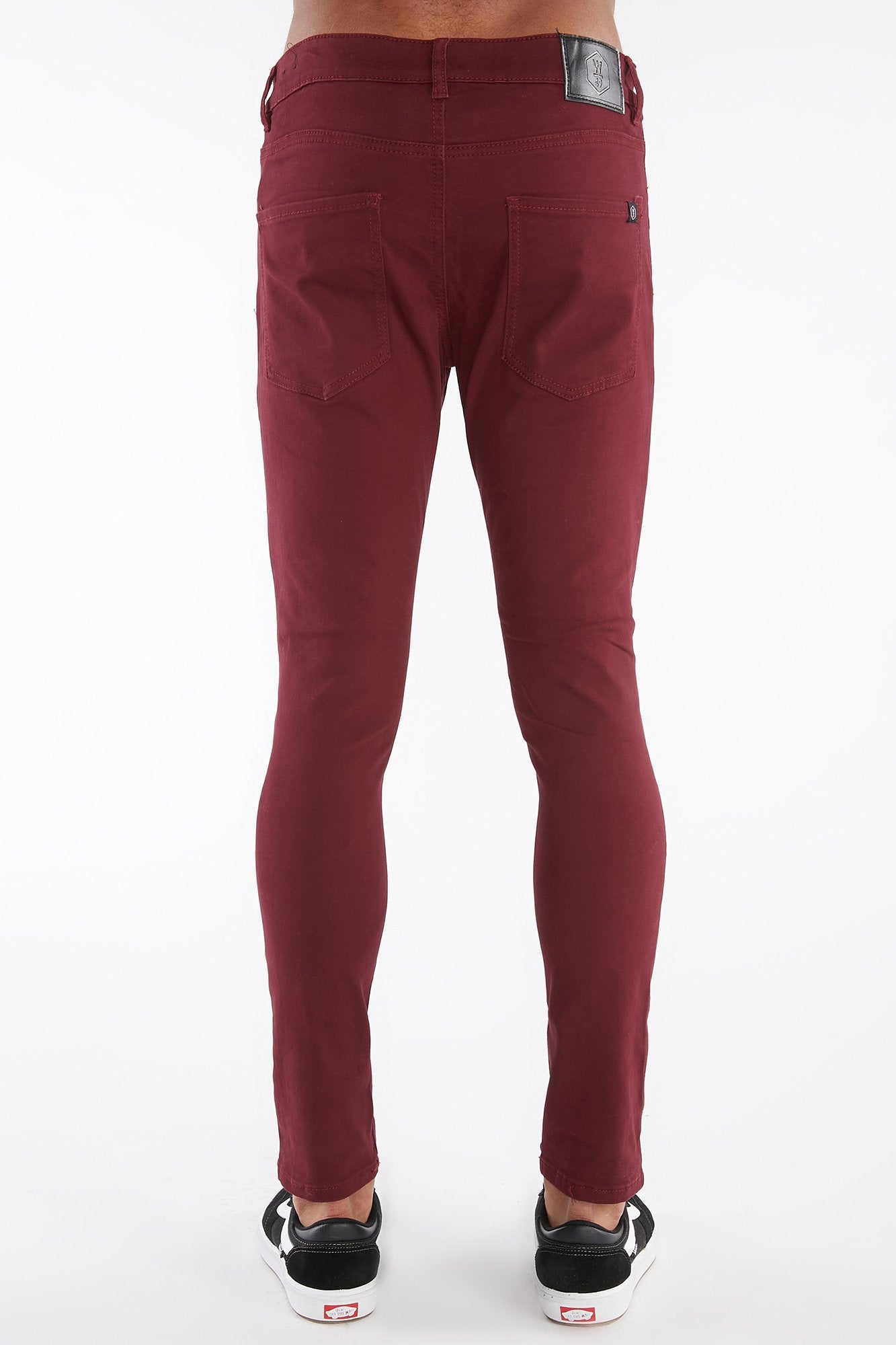 West49 Guys Burgundy Twill Super Skinny Pant