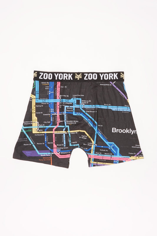 Zoo York Guys NYC Subway Map Print Boxers