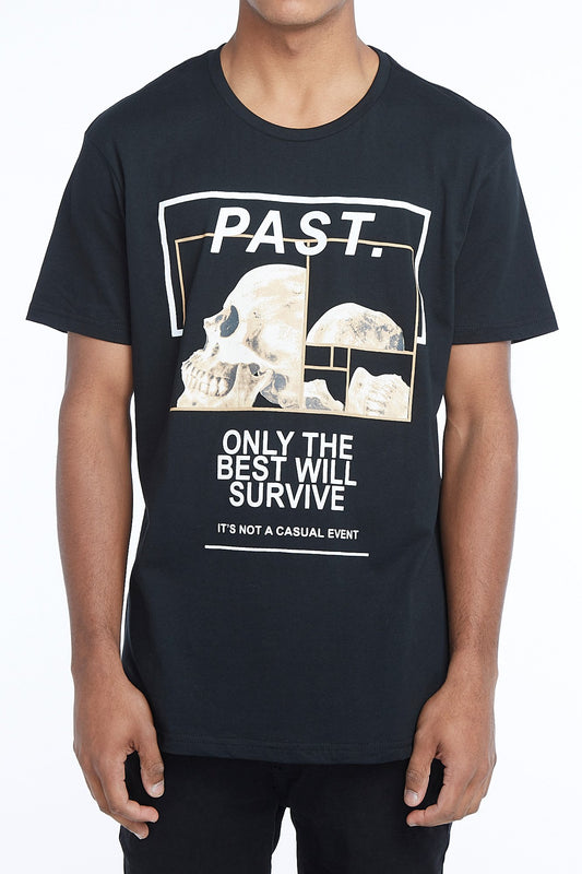 Guys Black Only The Best Will Survive Graphic Tee