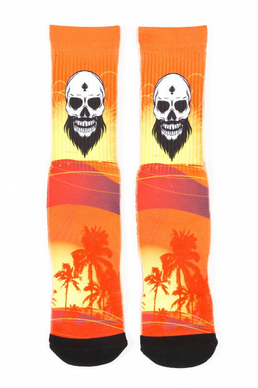 Guys Skull Dusk Print Socks