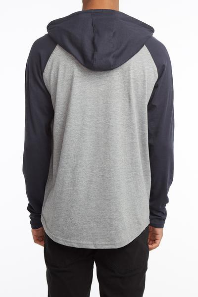 West49 Guys Contrast Henley Hooded Long Sleeve